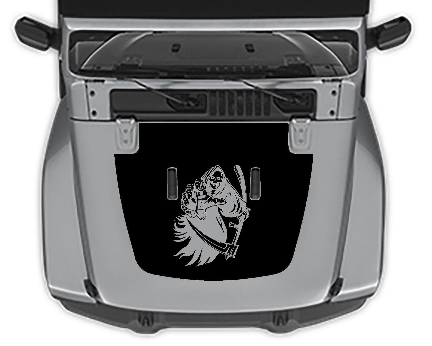 Jeep Wrangler JL Reaper Hood Decal Custom Vinyl Graphics.