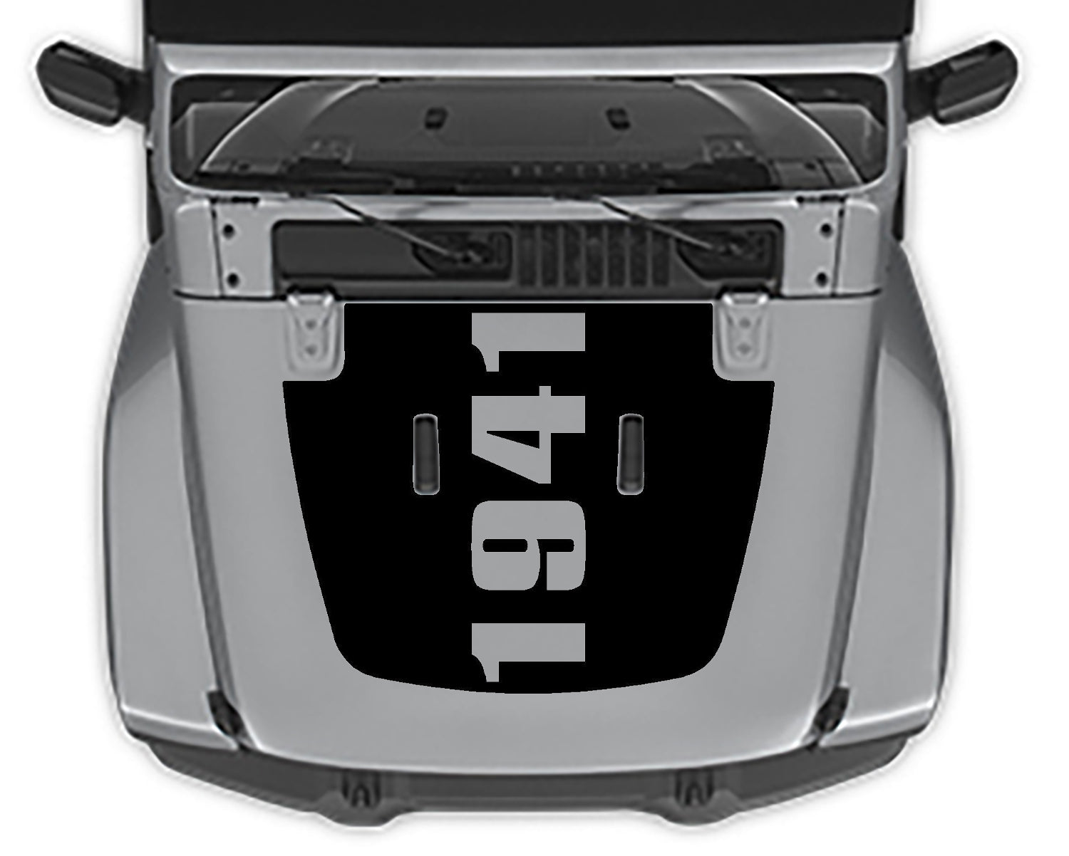 1941 Hood Decal for Jeep Wrangler jl black