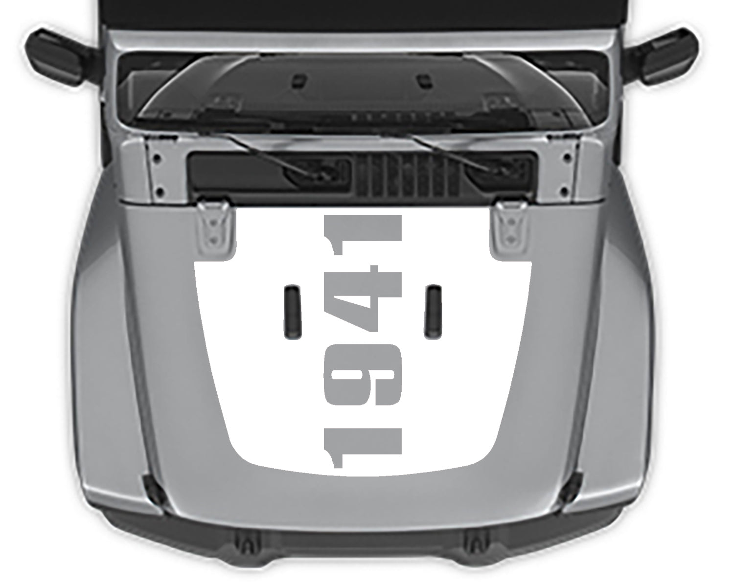 1941 Hood Decal for Jeep Wrangler jl white