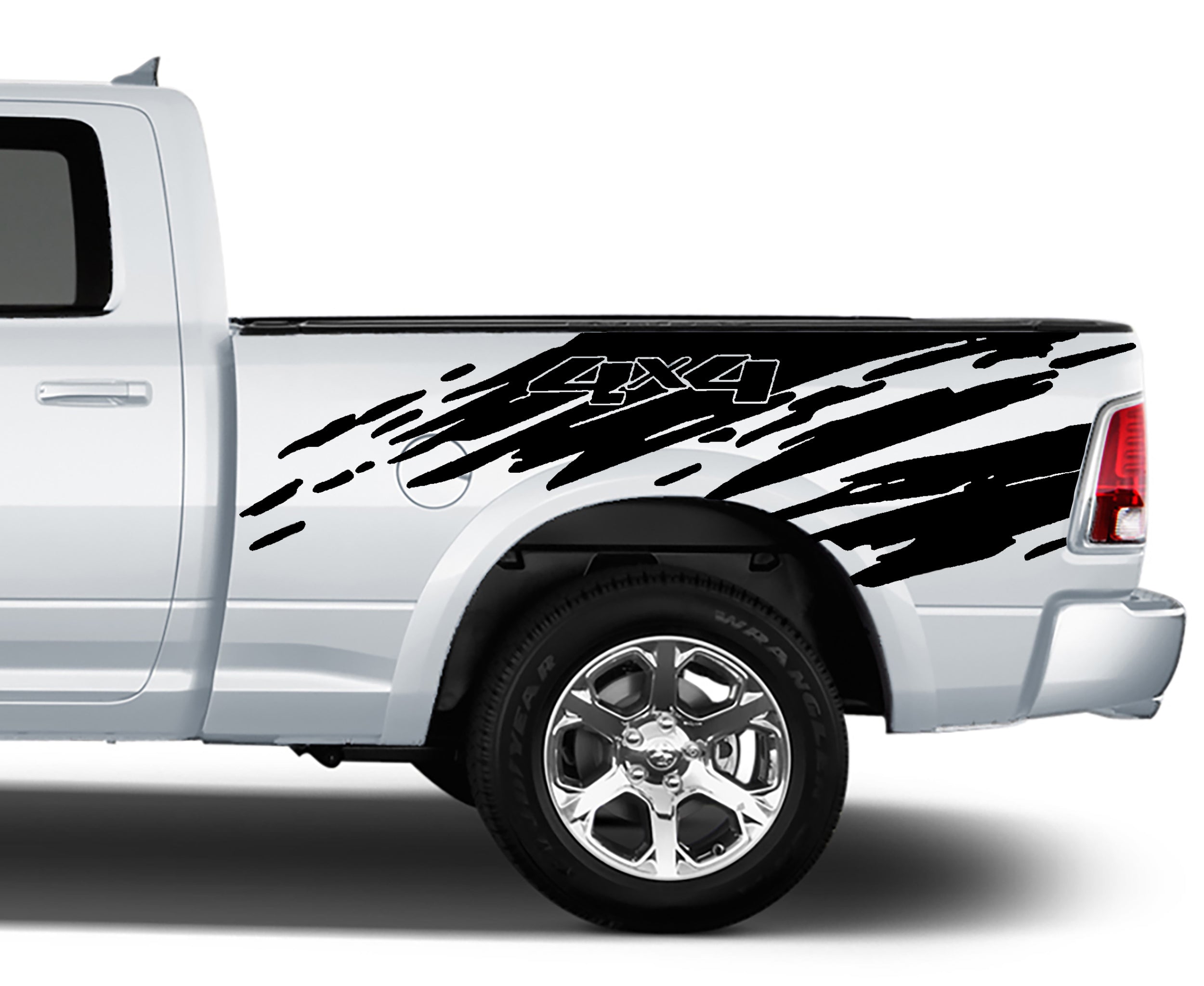 4x4 bed splatter bed graphics for dodge ram 1500 2009 to 2018 models black