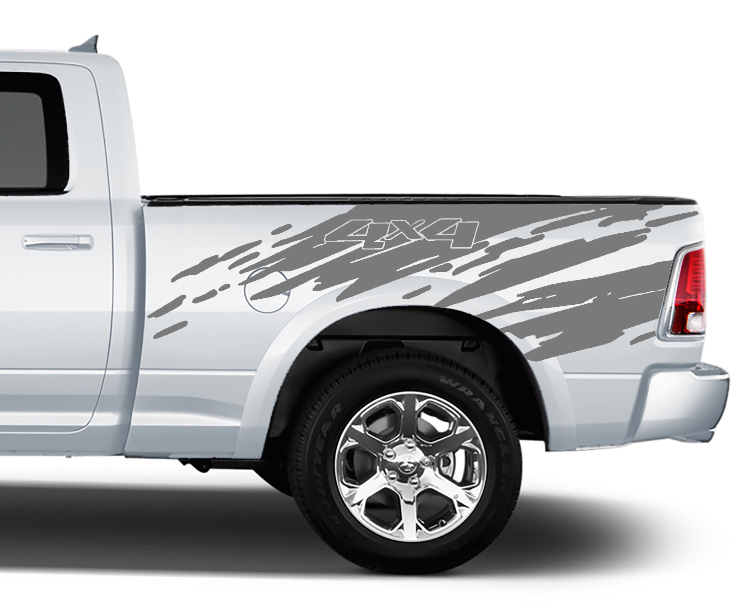 4x4 bed splatter bed graphics for dodge ram 1500 2009 to 2018 models gray