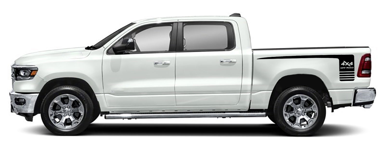 4x4 hockey bed stripes for dodge ram 2018 to 2023 models 