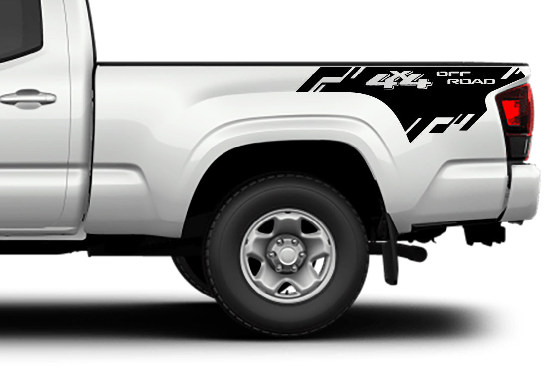 Toyota Tacoma 4x4 Off Road Bed Decals (Pair) : Vinyl Graphics Kit Fits (2016-2022)