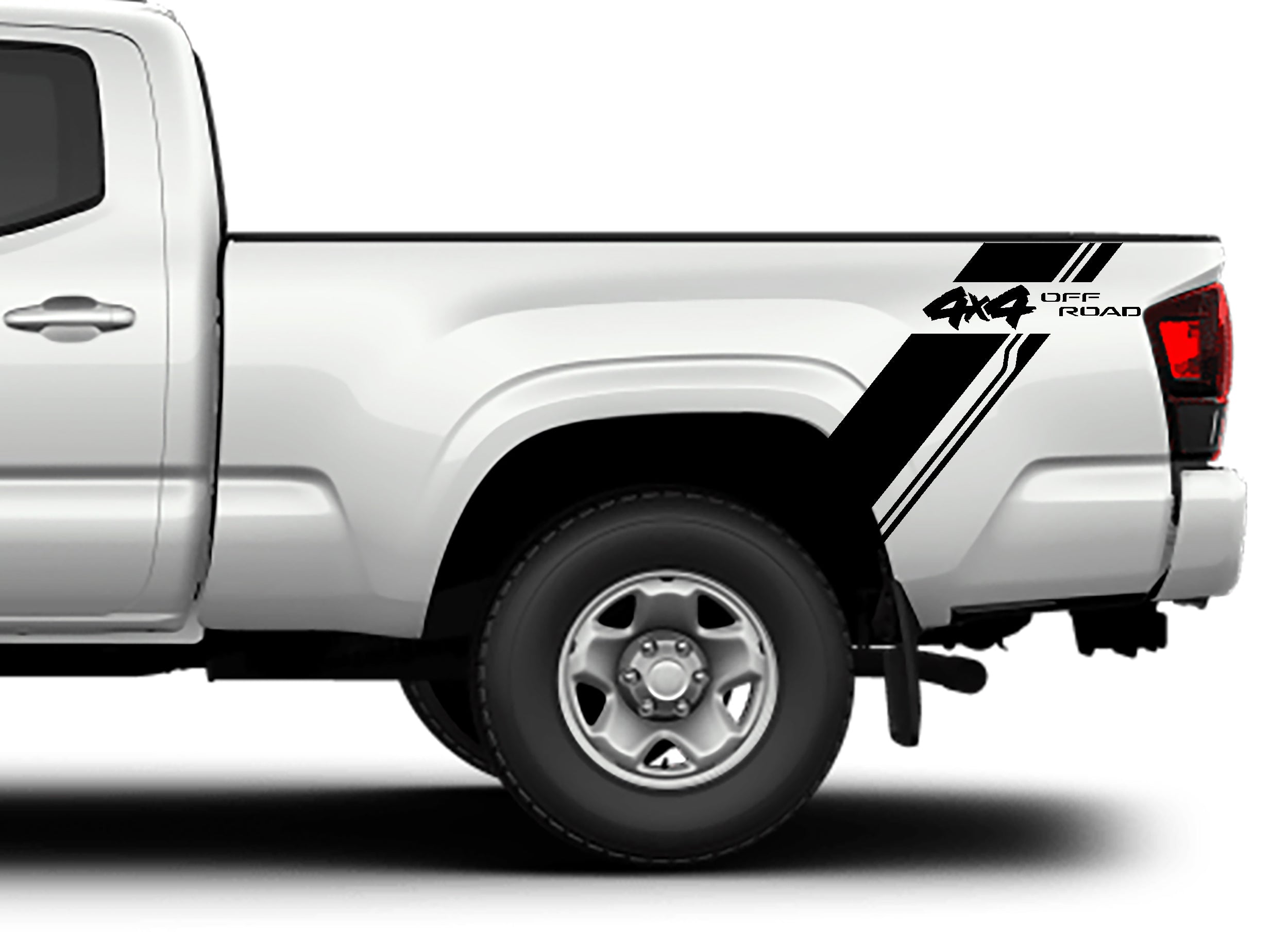 Toyota Tacoma Off Road Bed Stripes Decals (Pair) : Vinyl Graphics Kit Fits (2016-2022)