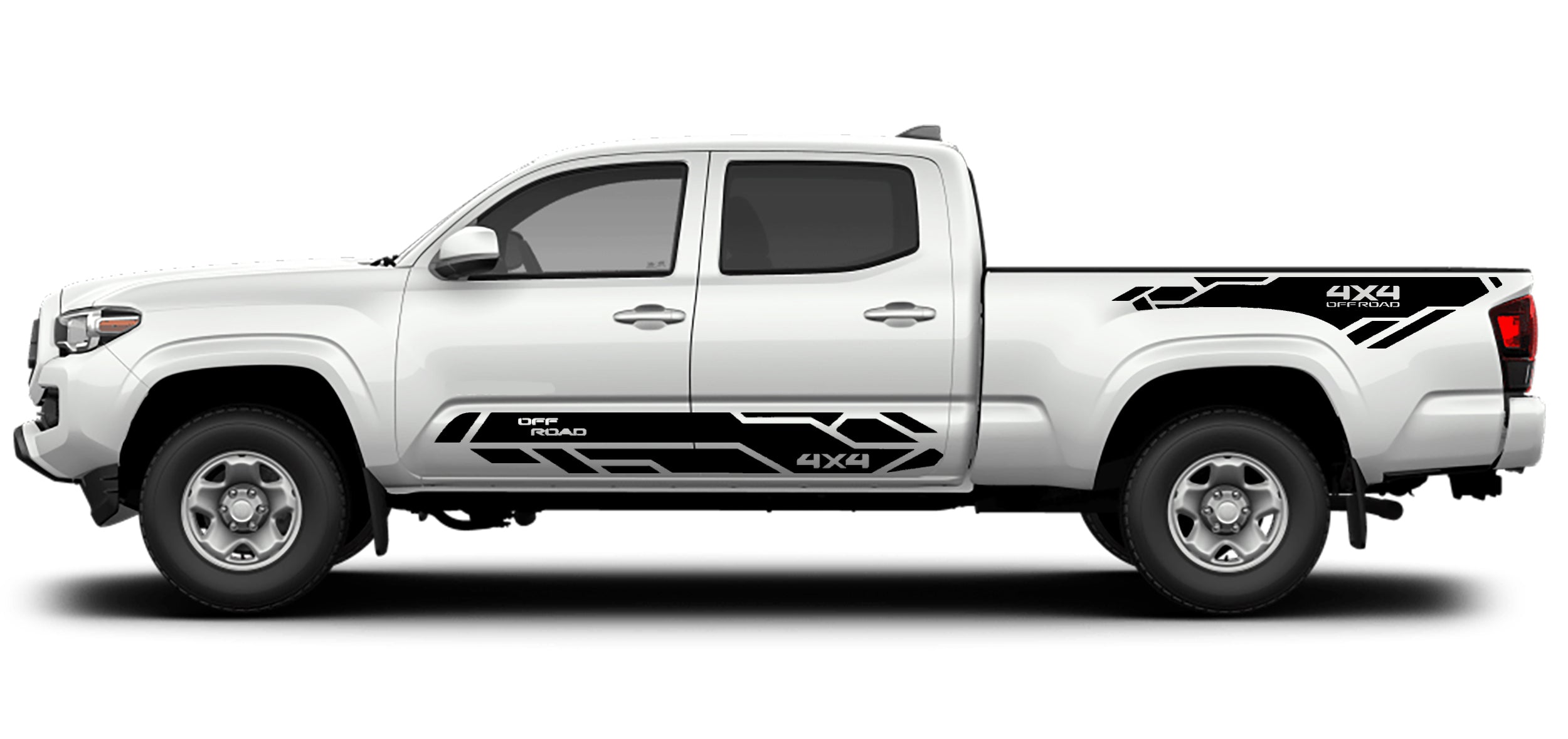 Toyota Tacoma 4x4 Off Road Bed and Rocker Decals (Pair) : Vinyl Graphics Kit Fits (2016-2022)