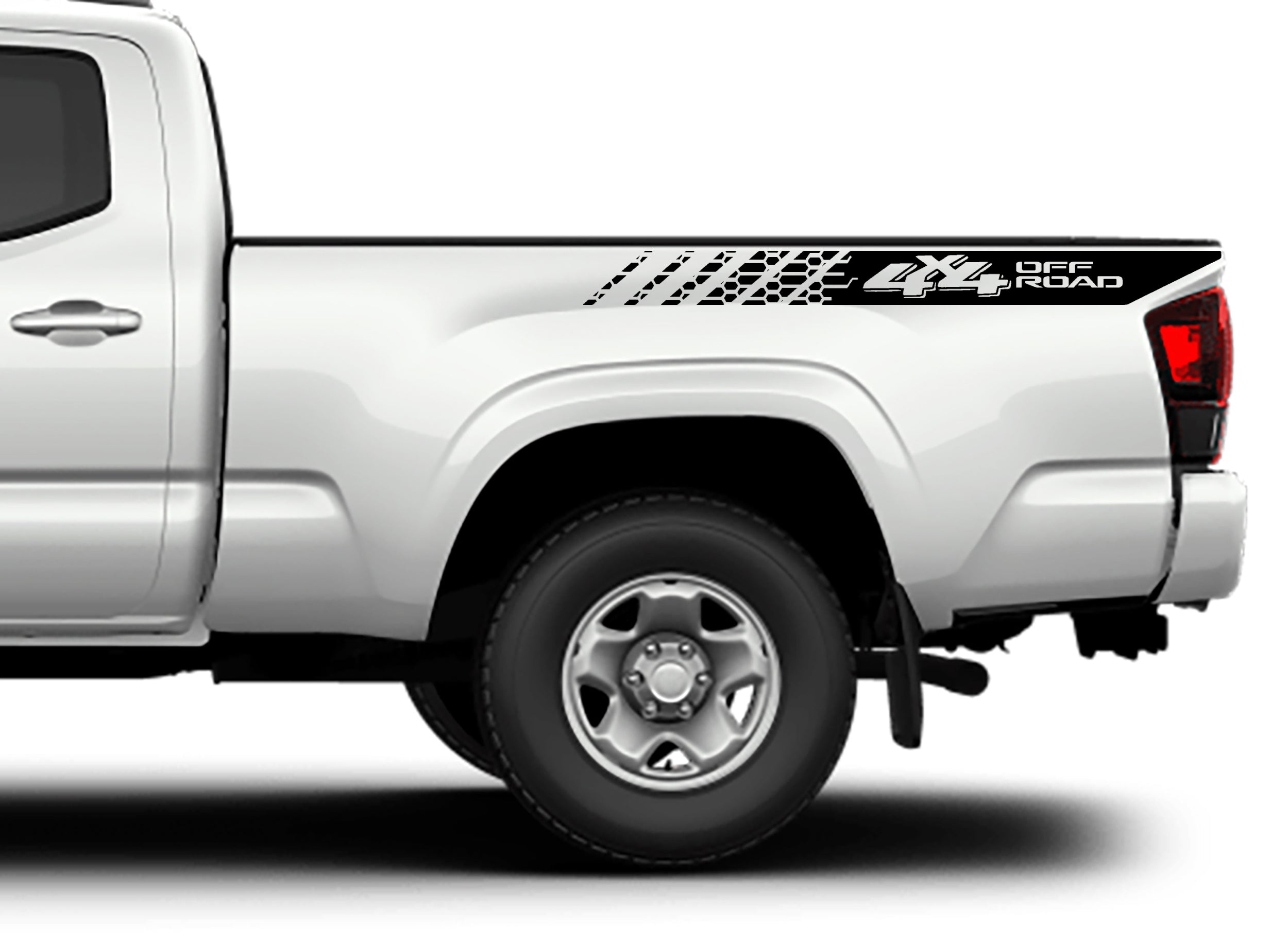 Toyota Tacoma 4x4 Off Road Bed Stripes Decals (Pair) : Vinyl Graphics Kit Fits (2016-2022)