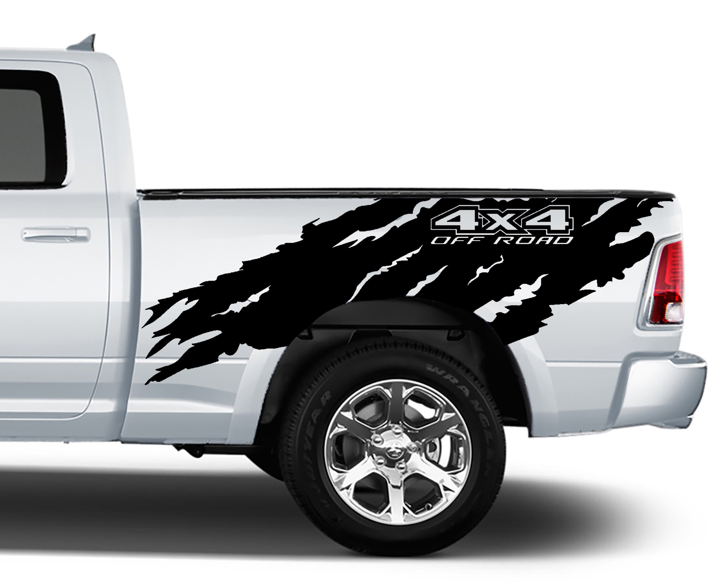 torn 4x4 off road bed graphics for dodge ram 2008 to 2018 models black