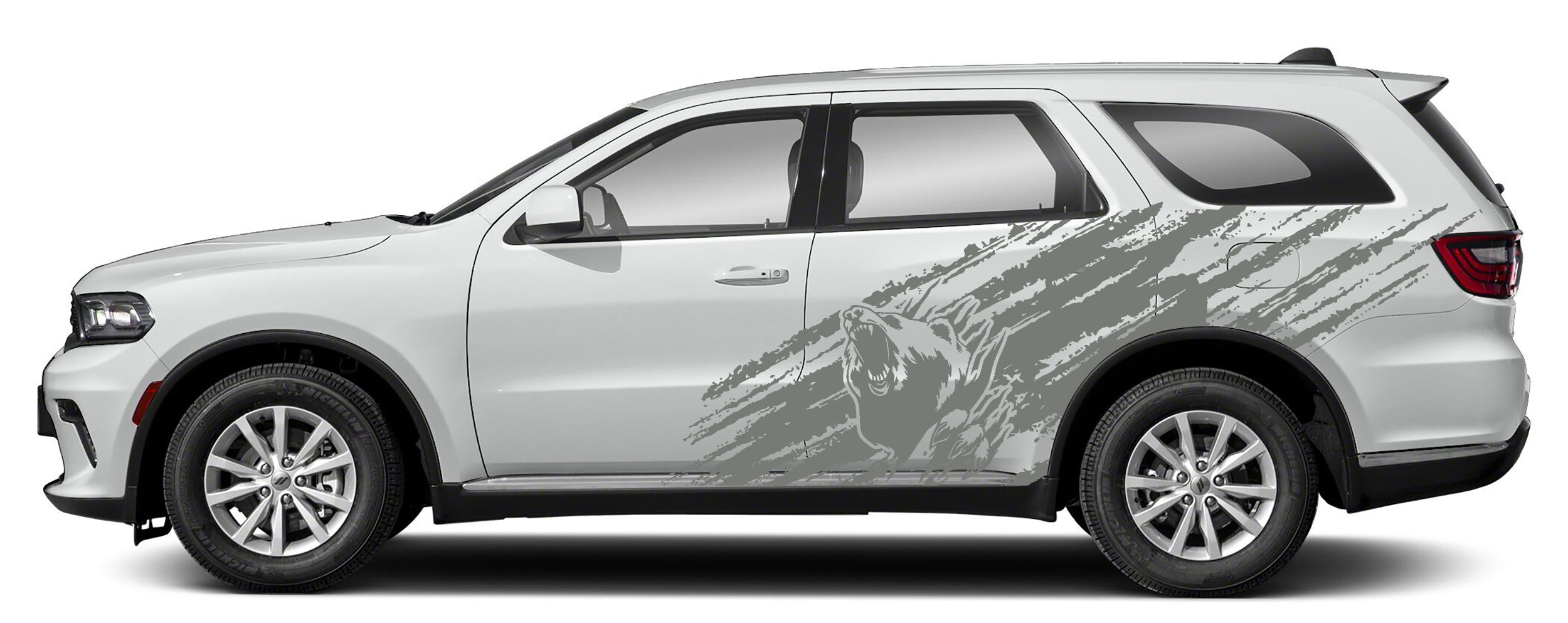 bear splash side graphics kit for dodge durango 2021 to 2024 models gray