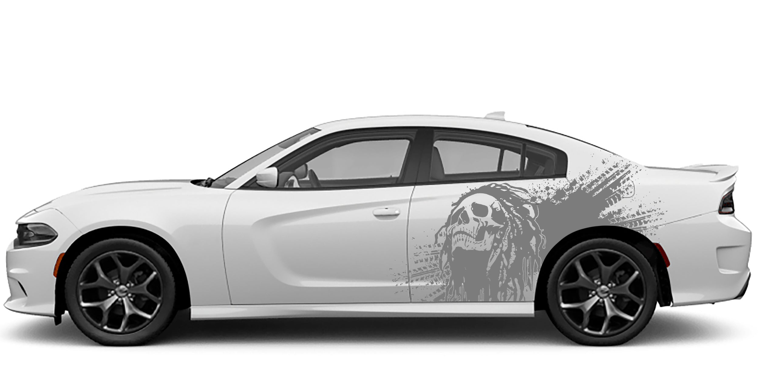 bob marley side graphics for dodge charger 2015 to 2023 models gray