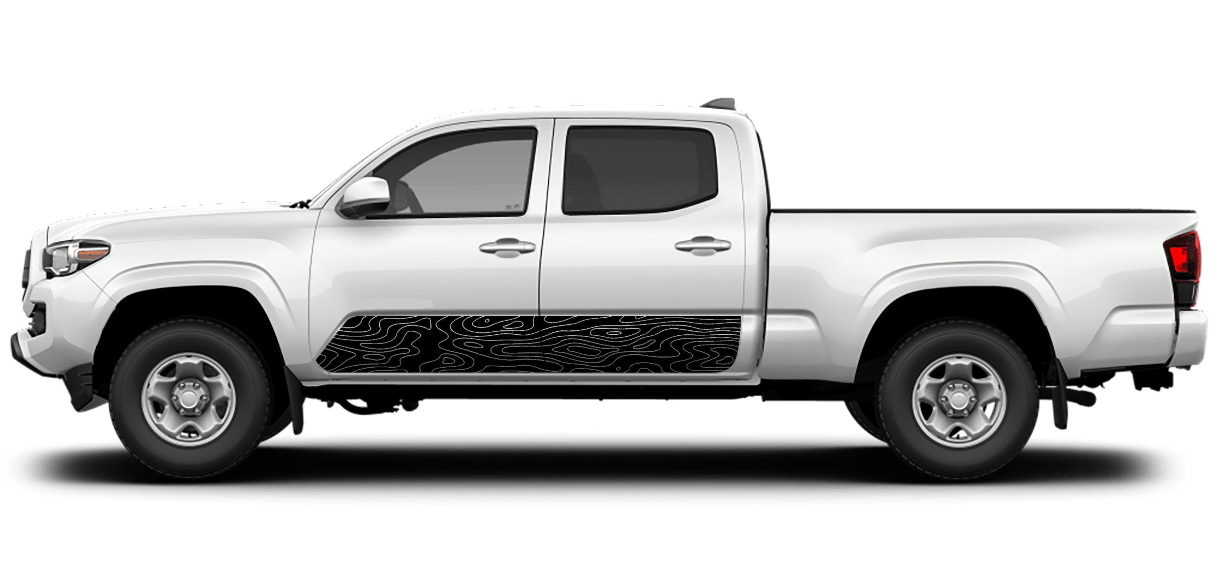 Toyota Tacoma Rocker Panel Graphics Decals (Pair) : Vinyl Graphics Kit Fits (2016-2022)