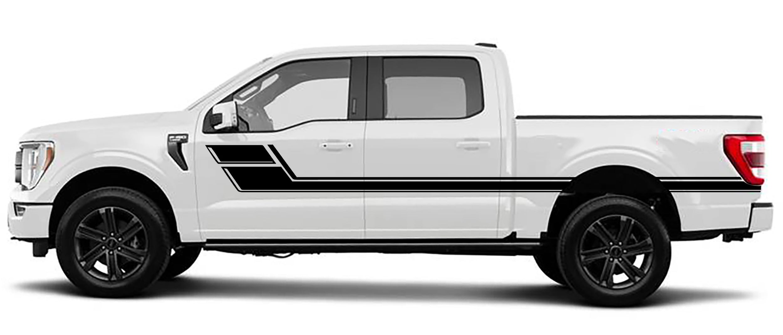 Ford F-150 Upper Door Stripes Decals (Pair) : Vinyl Graphics Kit Fits (2021-2023)