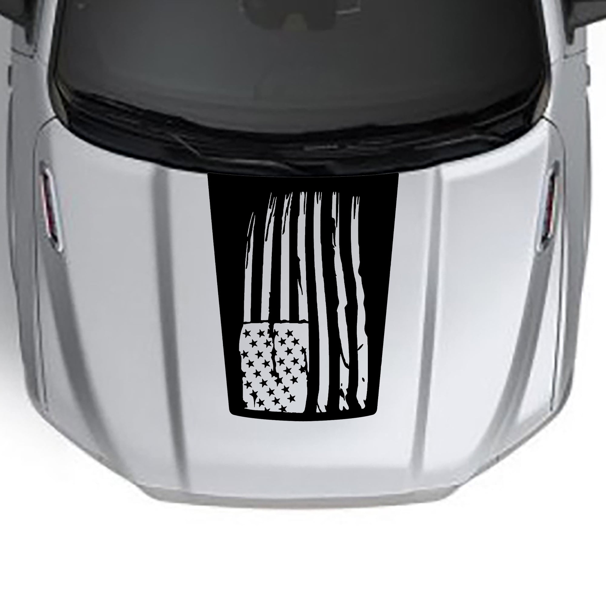 american flag base hood decal for dodge ram 1500 2019 to 2023 models black