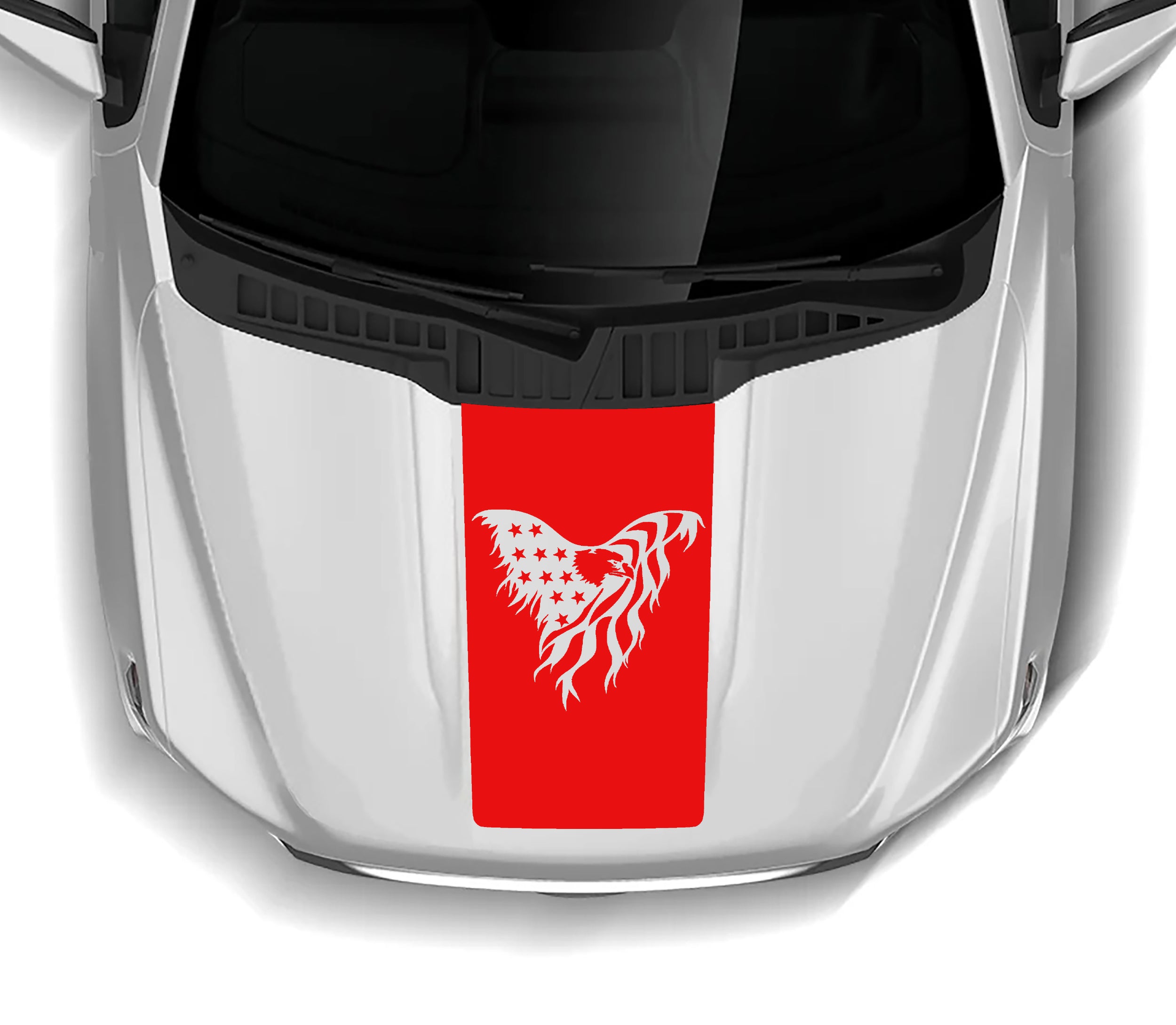 american eagle hood decal for ford f 150 2021 to 2023 models red