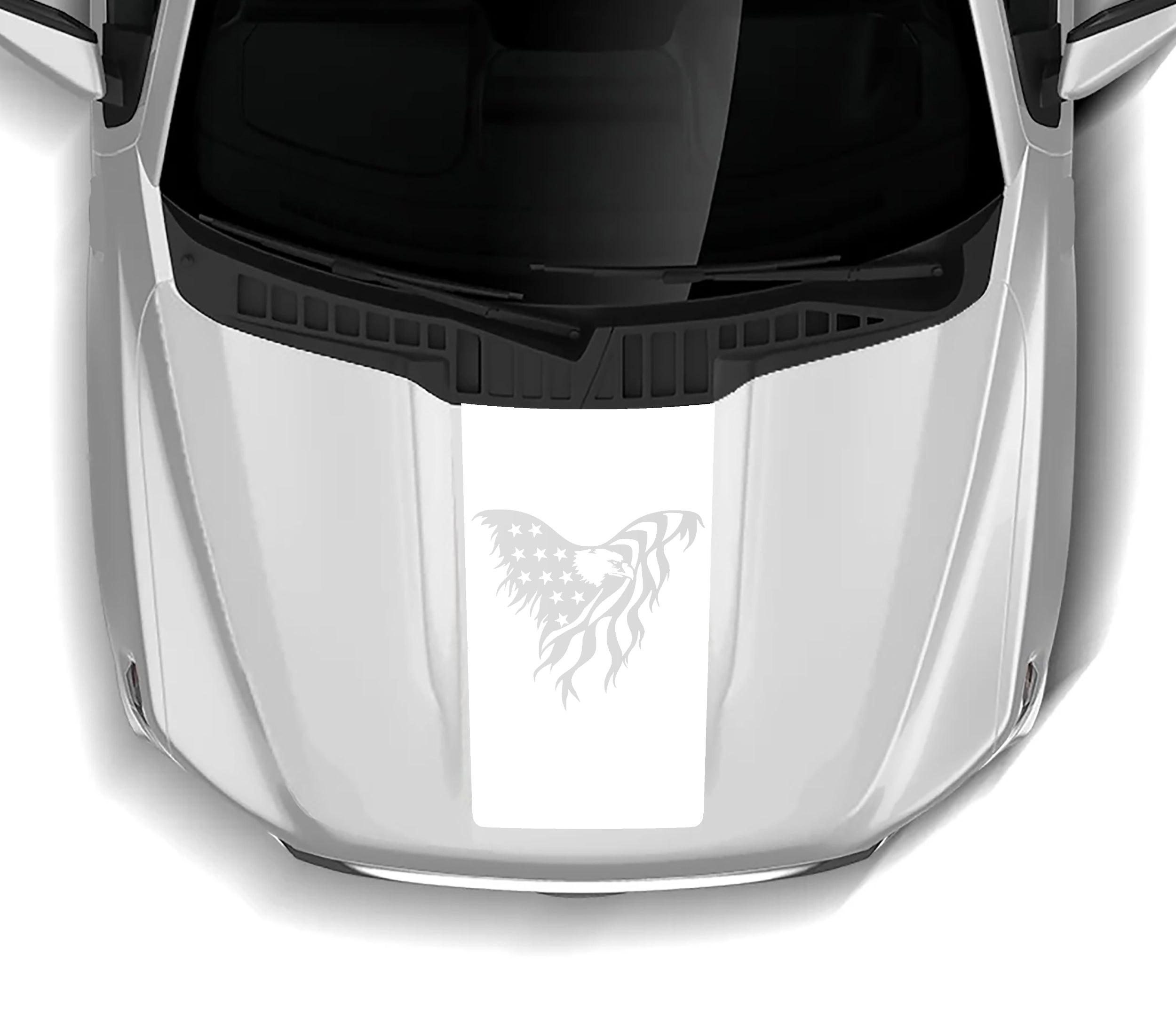 american eagle hood decal for ford f 150 2021 to 2023 models white