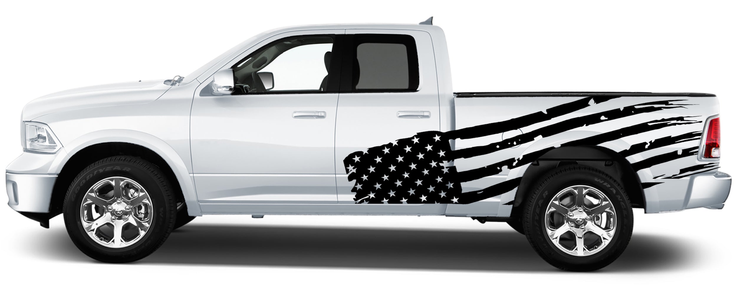 usa flag side graphics for dodge ram 2008 to 2018 models black