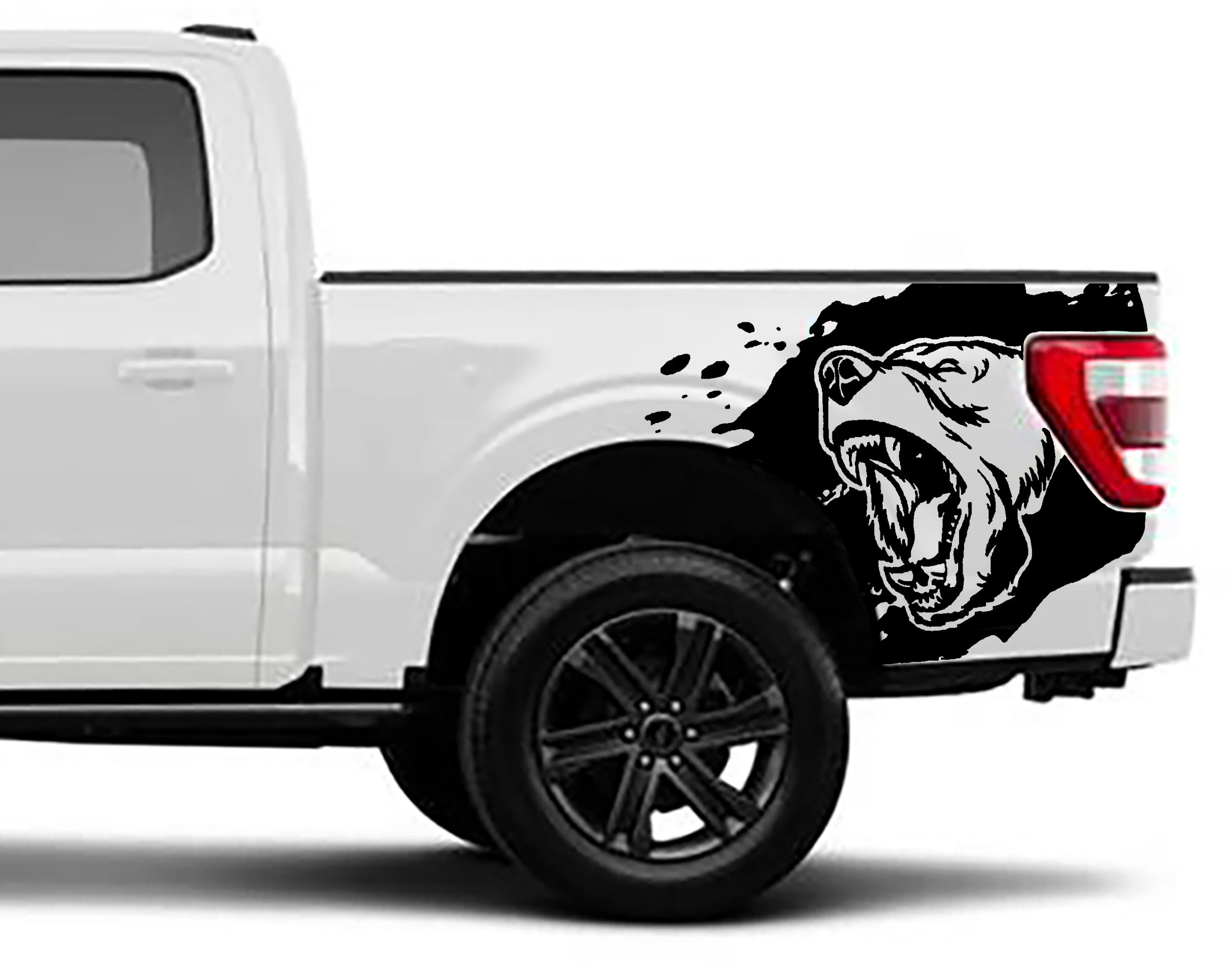 Ford F-150 Bear Bed Decals (Pair) : Vinyl Graphics Kit Fits (2021-2023)
