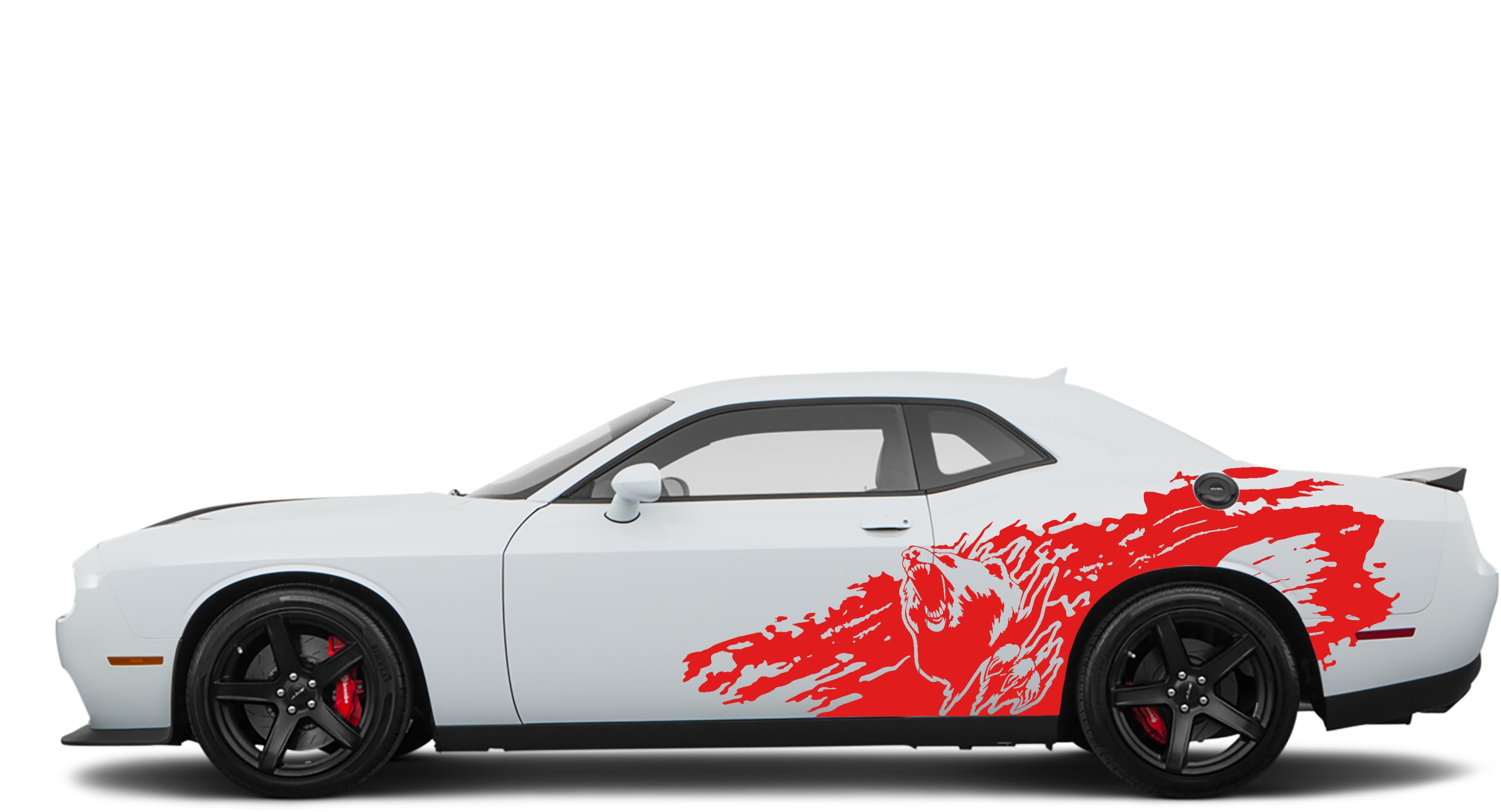 mud splash side graphics for dodge challenger 2008 tyo 2023 models red