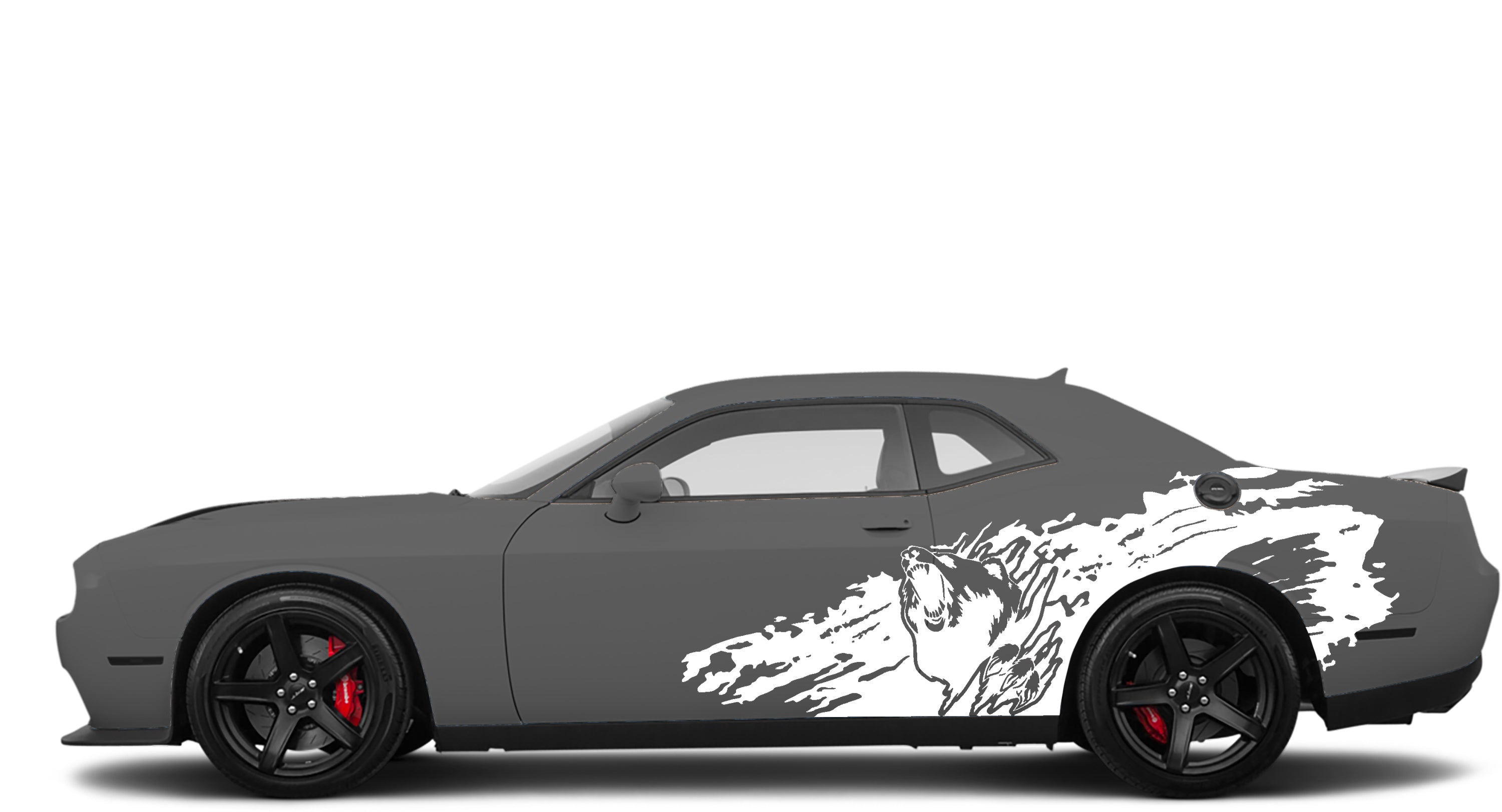 mud splash side graphics for dodge challenger 2008 tyo 2023 models white