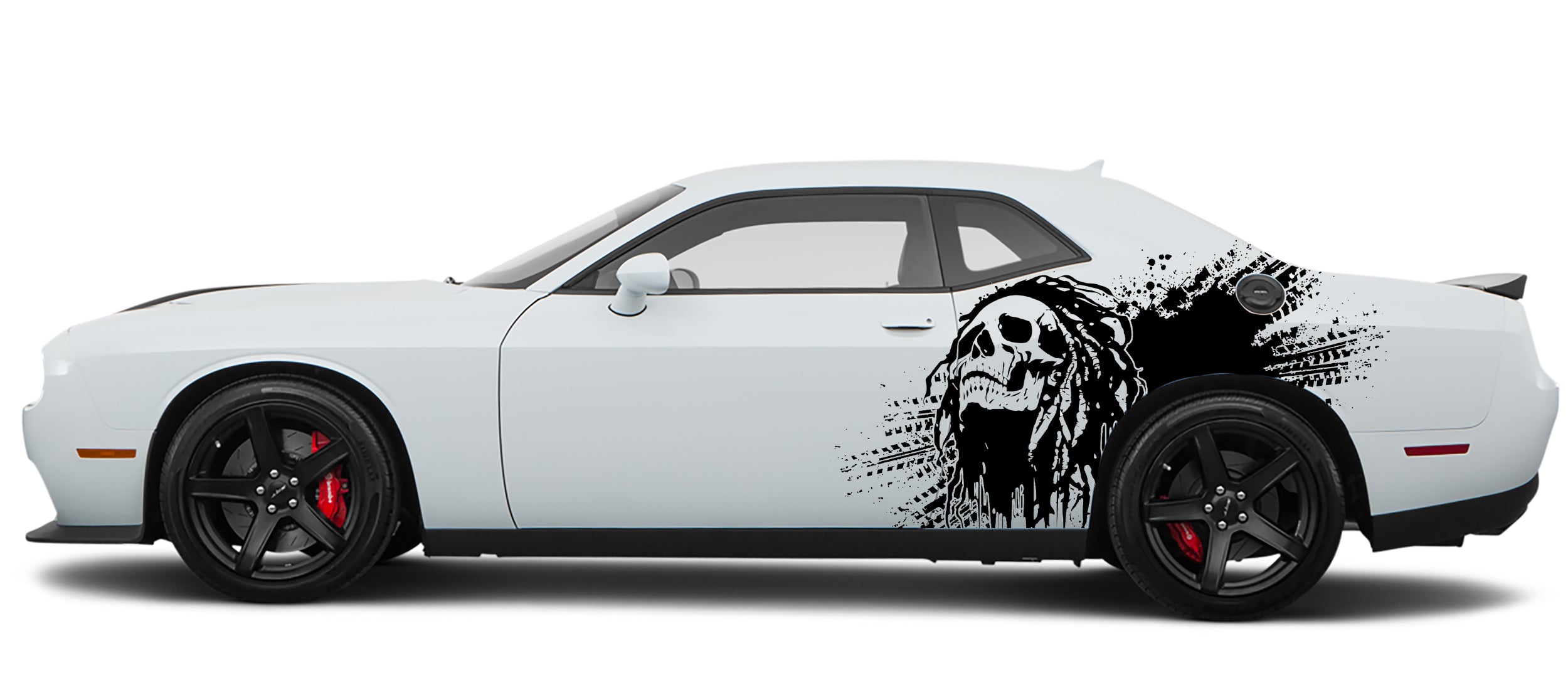 Dodge Challenger Bob Marley Splash Side Decals (Pair) : Vinyl Graphics Kit Fits (2008-2023)