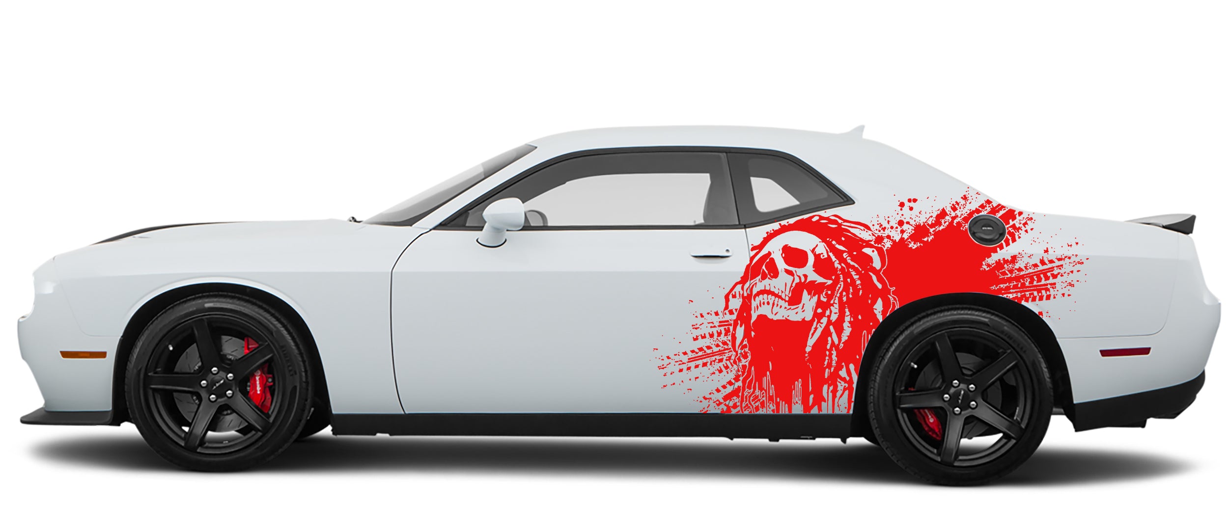 bob marley side splash graphics for dodge challenger 2008 to 2023 models red