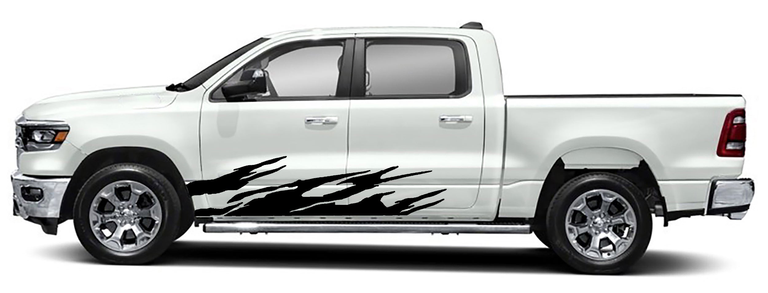 brush side stripes for dodge ram 1500 2500 2019 to 2023 models black