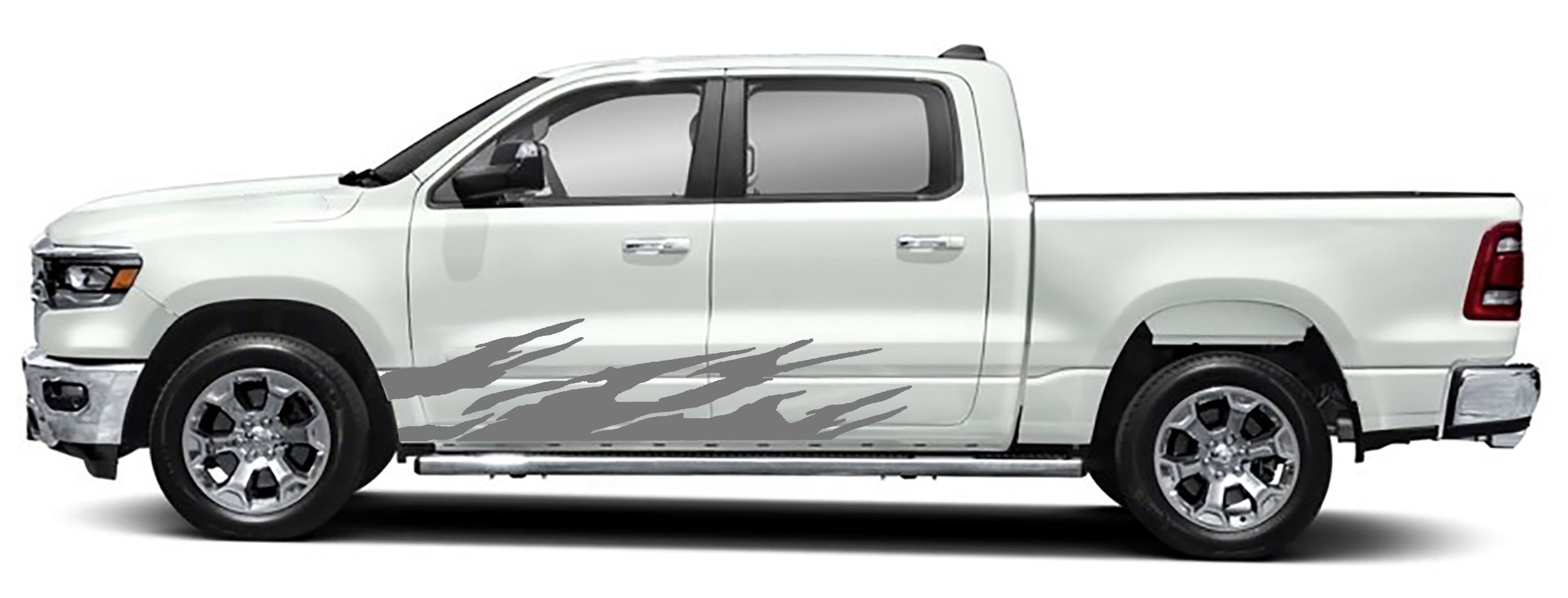 brush side stripes for dodge ram 1500 2500 2019 to 2023 models gray