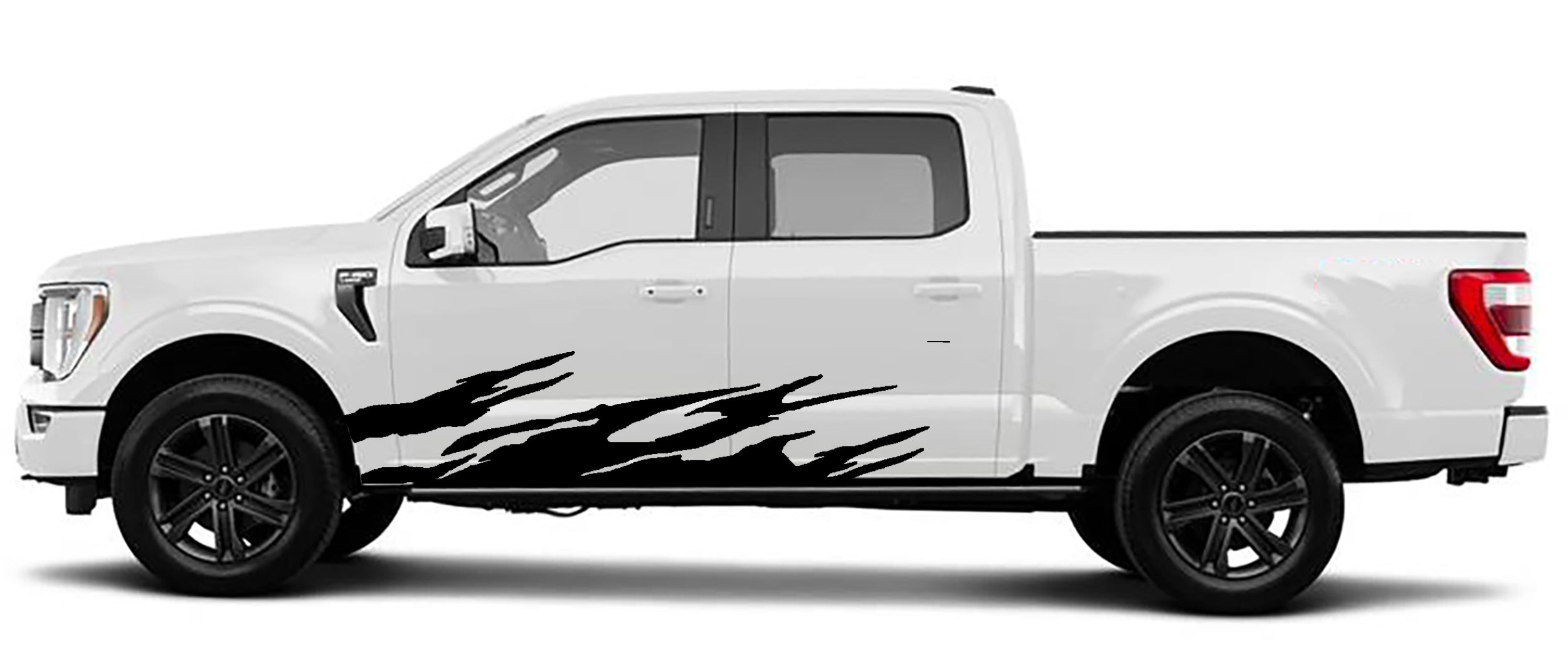 Ford F-150 Brush Side Stripe Decals (Pair) : Vinyl Graphics Kit Fits (2021-2023)