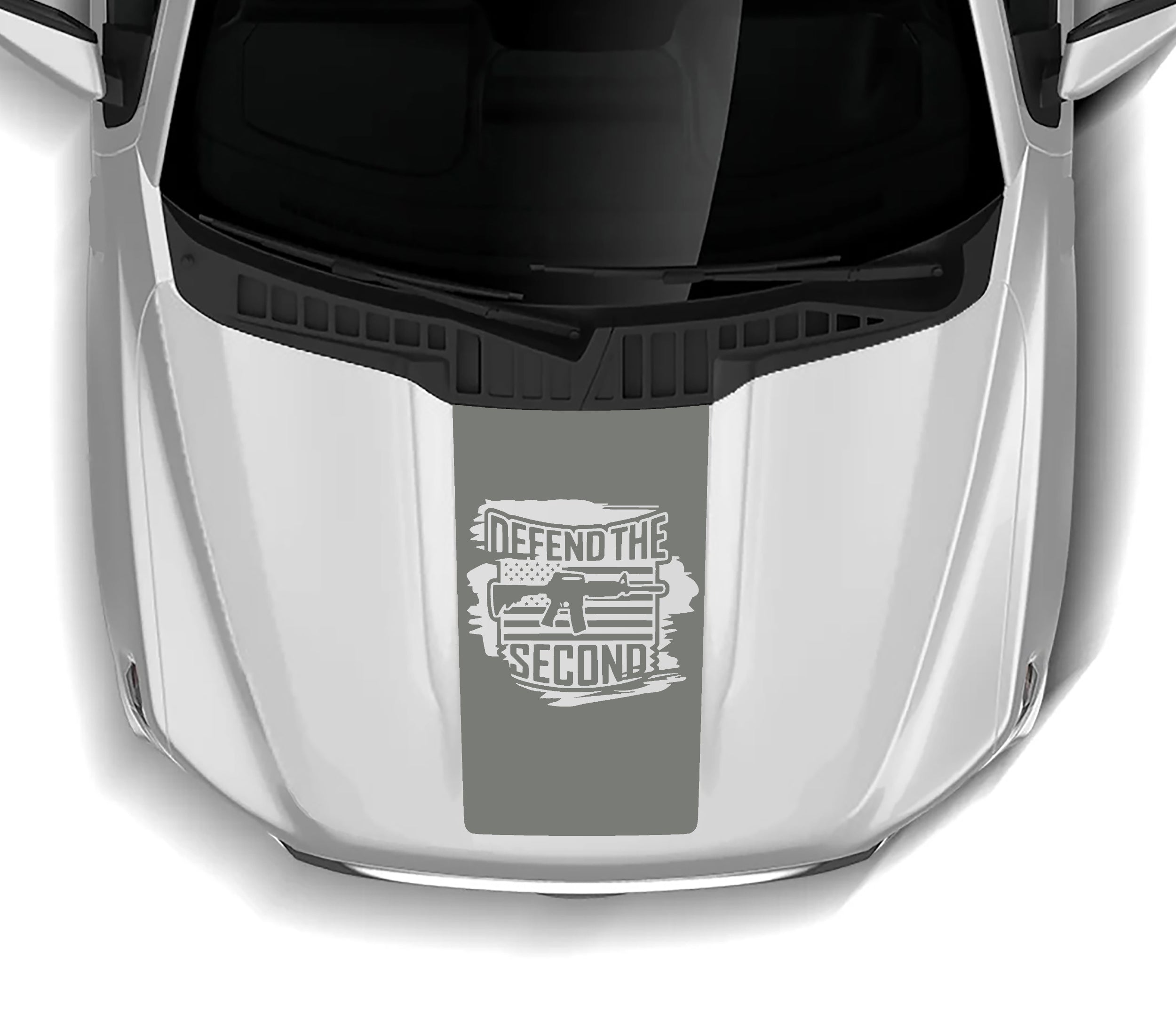 defend second hood decal for ford f 150 2021 to 2023 models gray