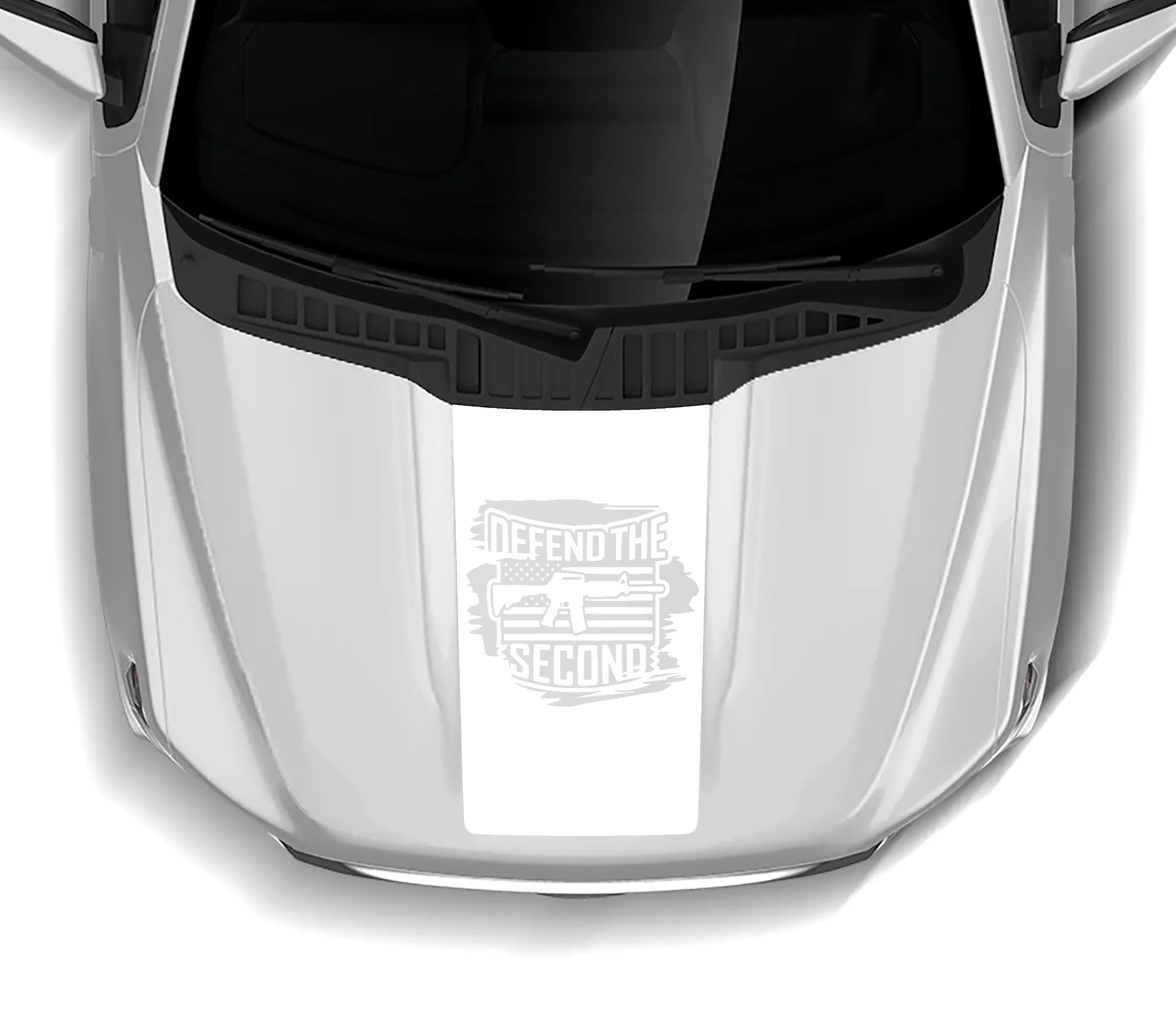 defend second hood decal for ford f 150 2021 to 2023 models white