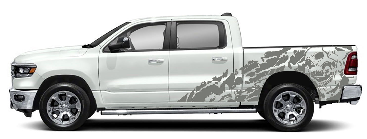 nightmare bed graphics for dodge ram 2018 to 2023 models gray