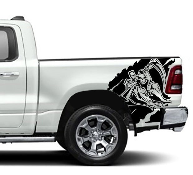 reaper bed decals for dodge ram 2018 to 2023 models black