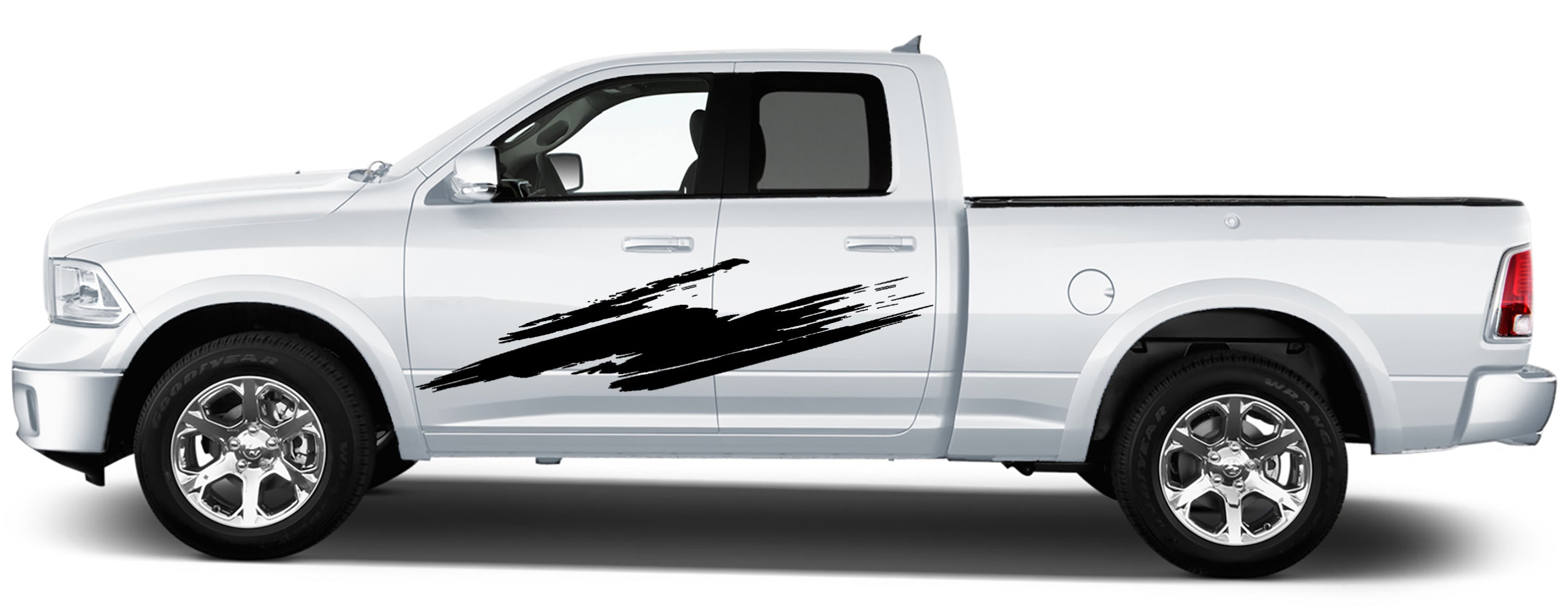 door splash side graphics for dodge ram 2008 to 2018 models black