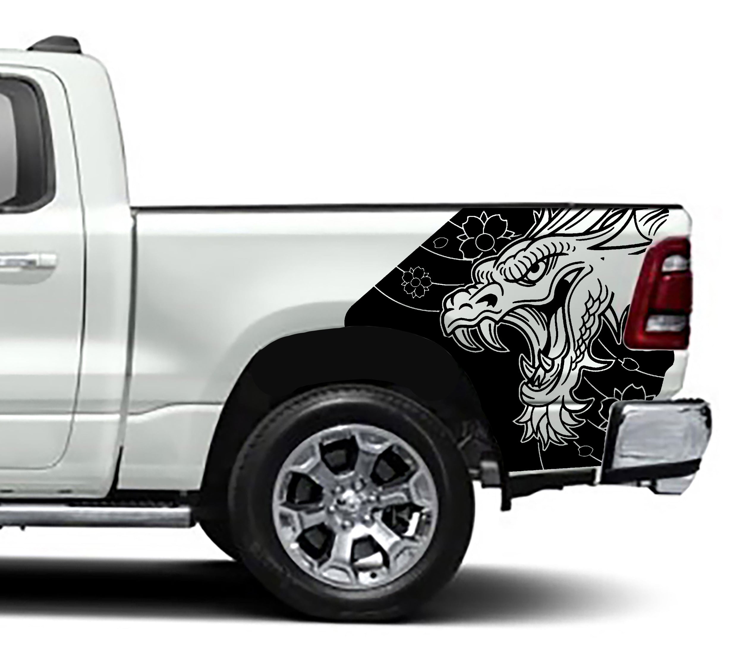 dragon bed graphics for dodge ram 1500 2500 2019 to 2023 models 