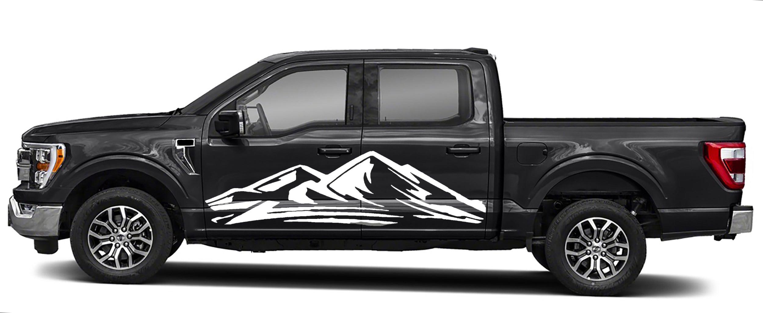 gaint mountain side graphics for ford f 150 2021 to 2023 models white