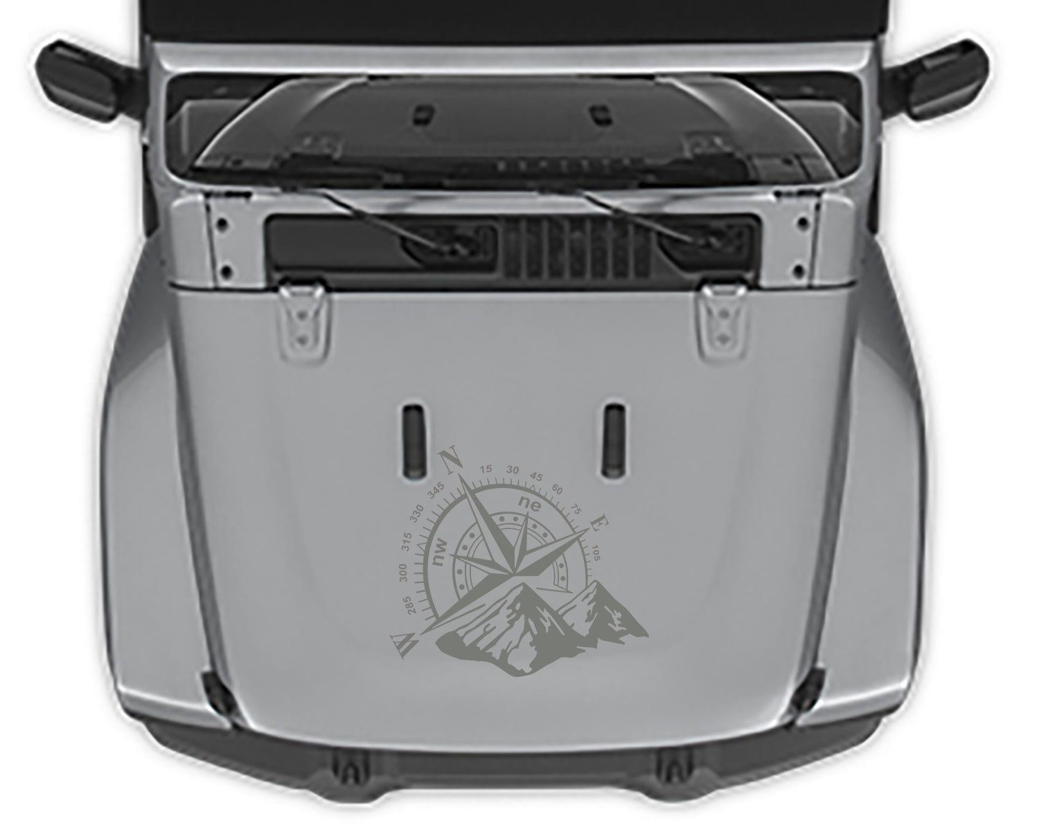 granite mountain decal for jeep all models gray