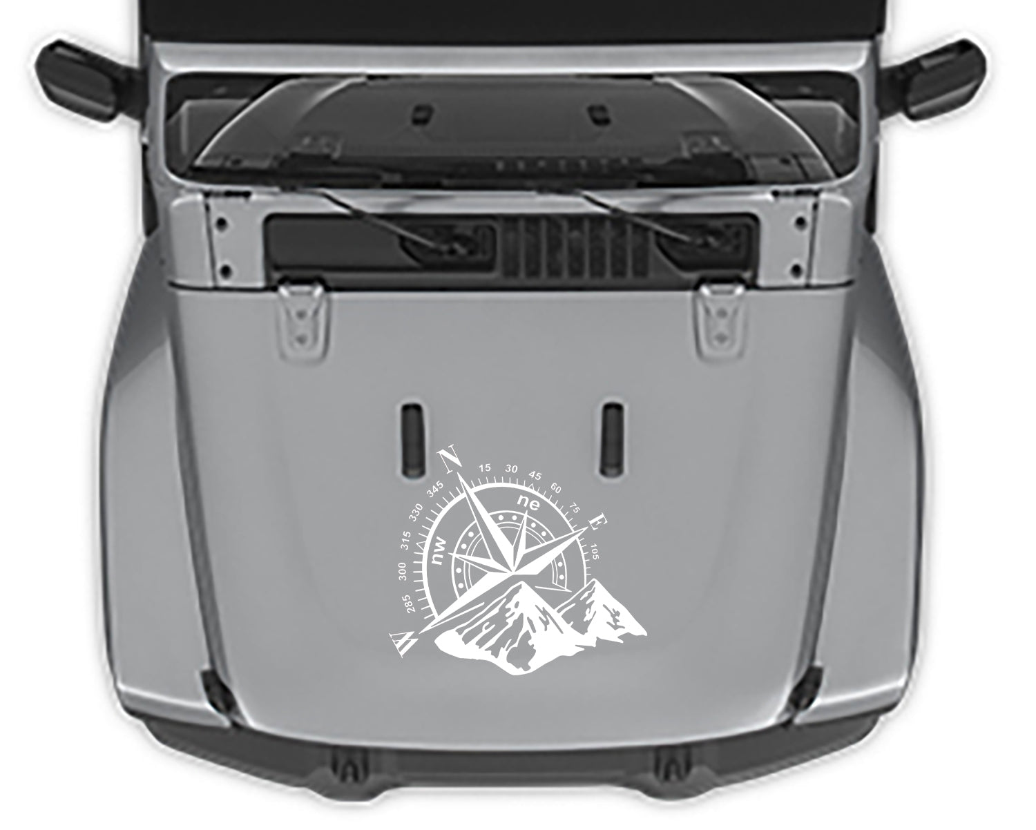 granite mountain decal for jeep all models white