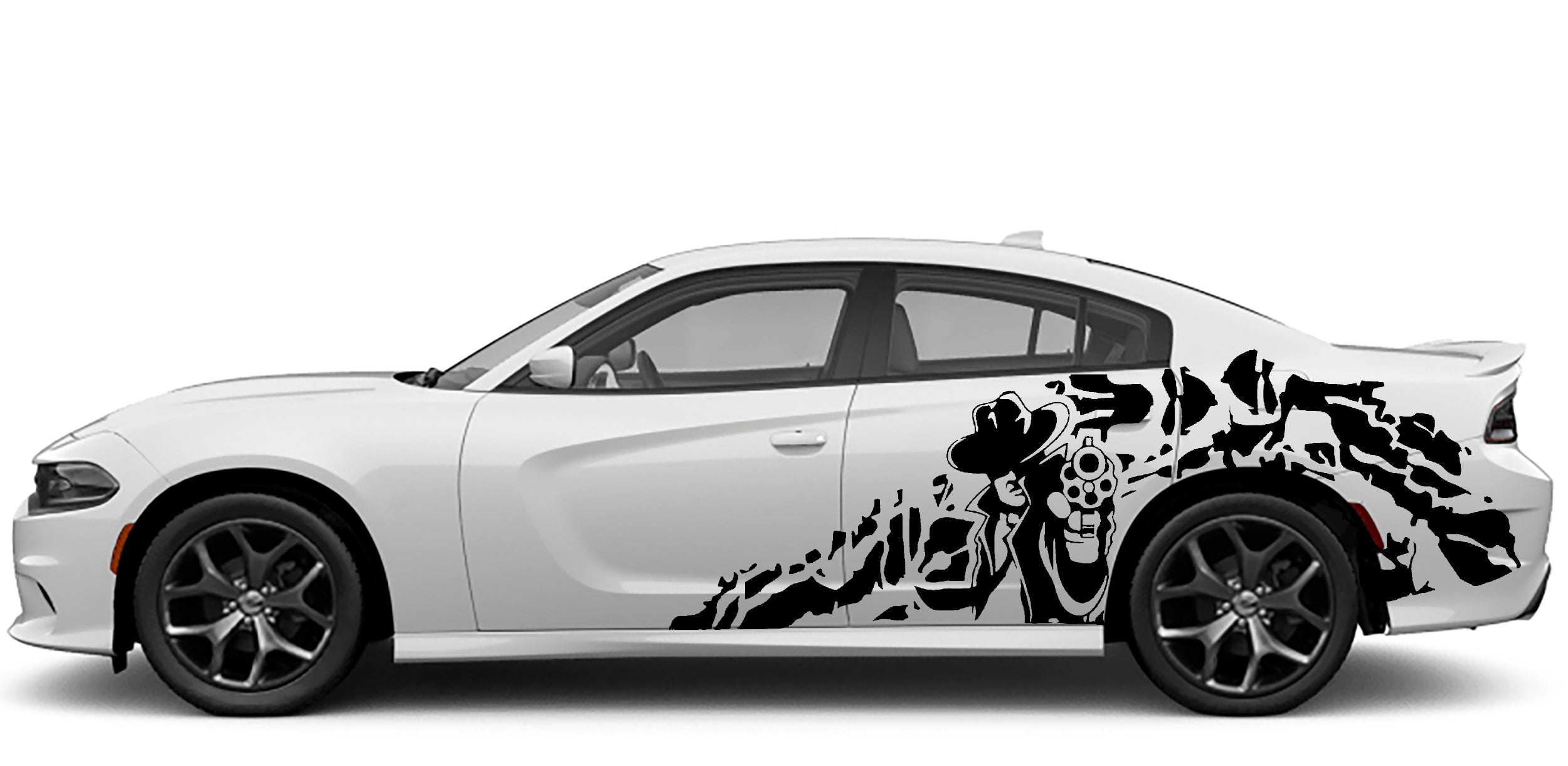 Dodge Charger Gunman Side Decals (Pair) : Vinyl Graphics Kit Fits (2015-2023)