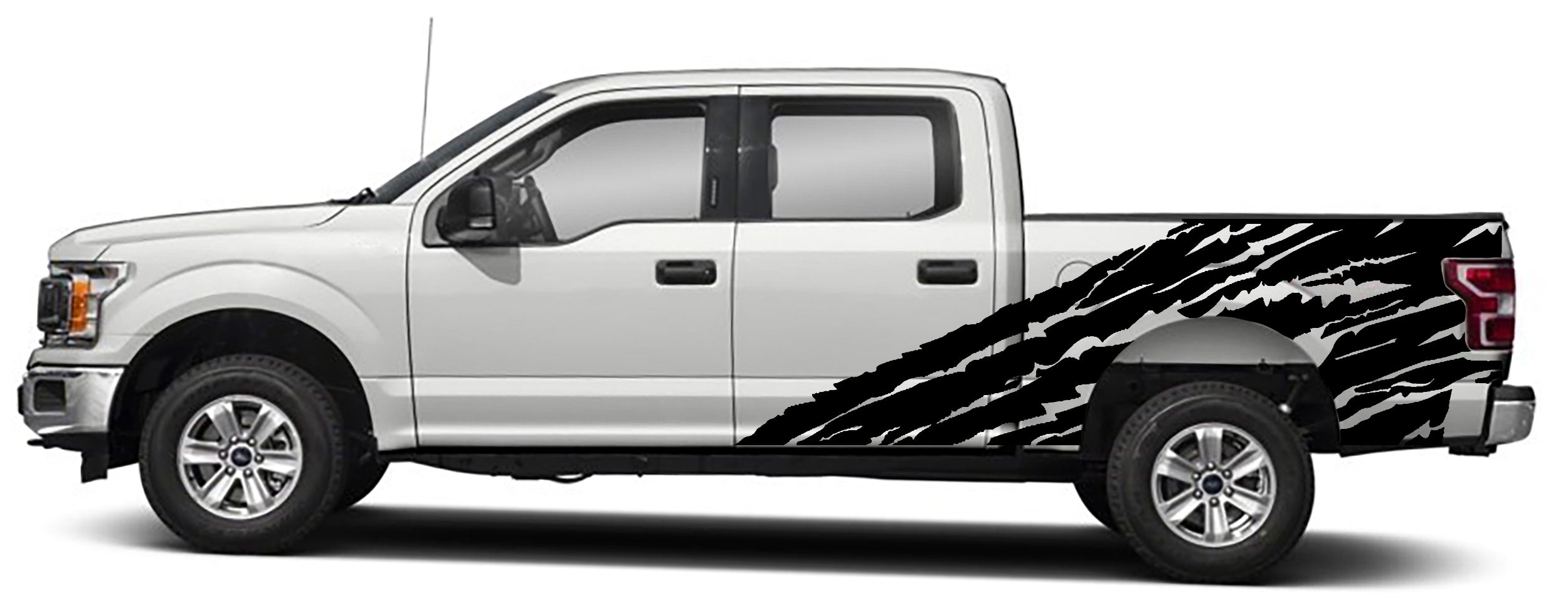 Ford F-150 Half Side Torn Side Decals (Pair) : Vinyl Graphics Kit Fits (2015-2020)