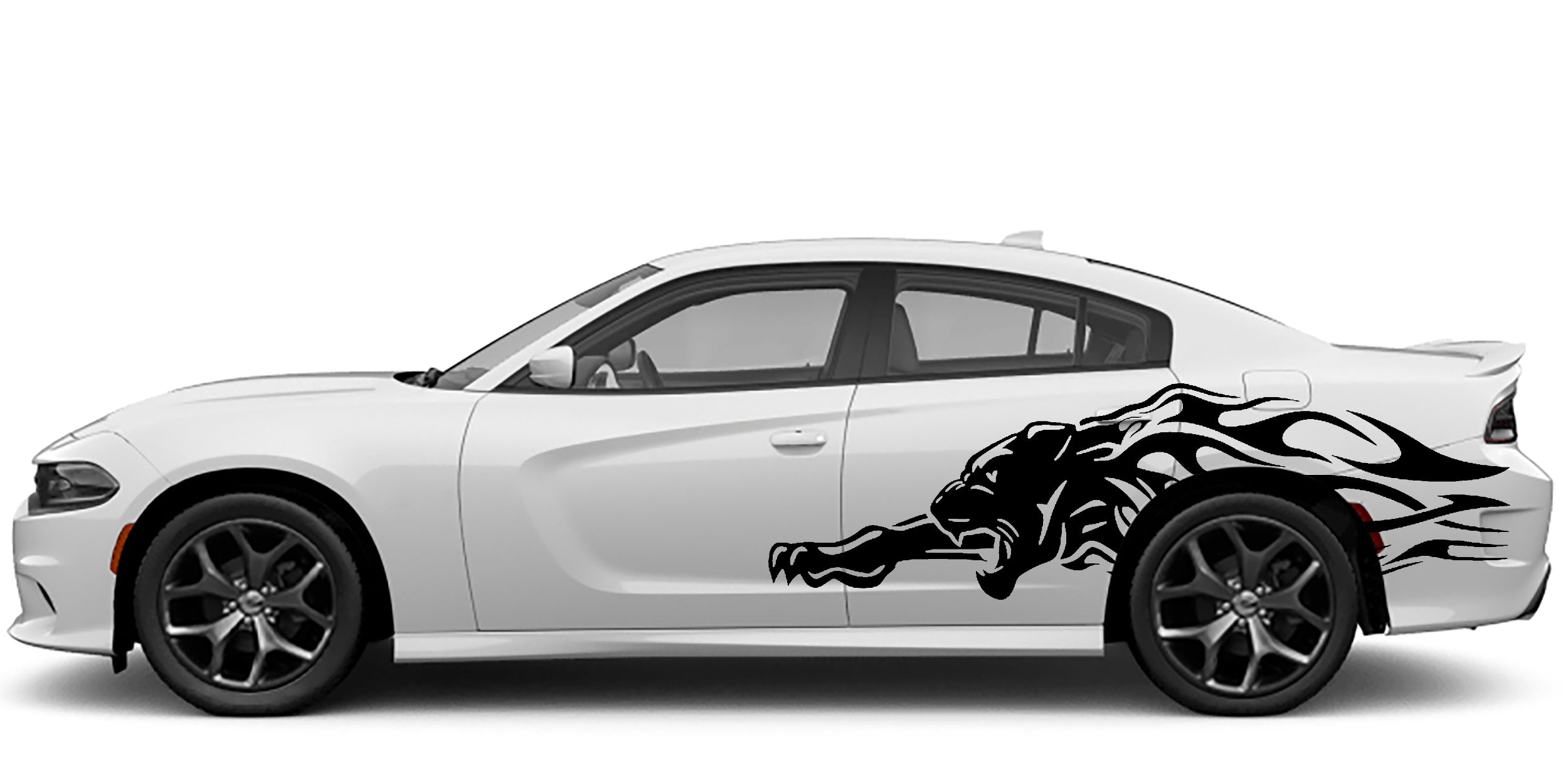 Dodge Charger Jaguar Side Decals (Pair) : Vinyl Graphics Kit Fits (2015-2023)