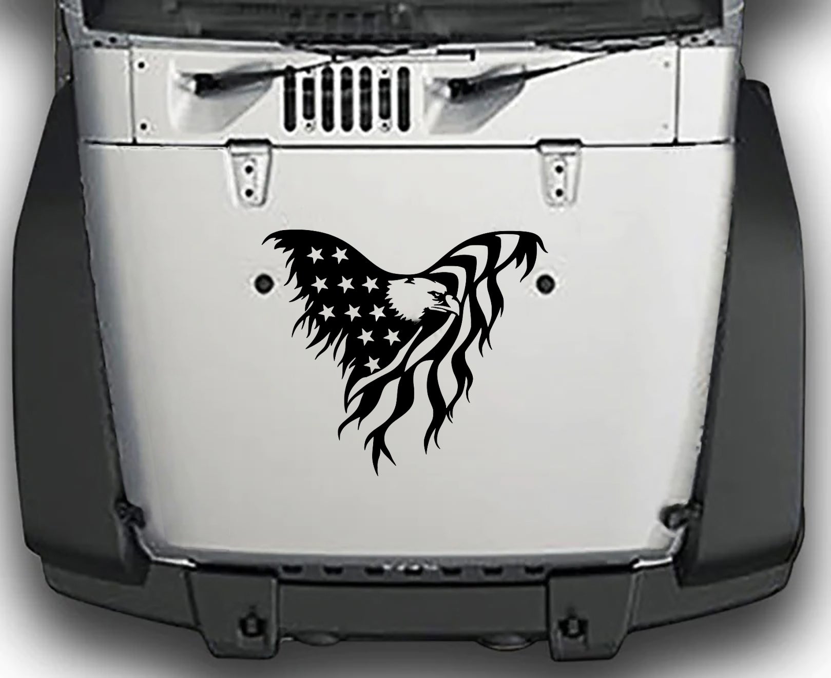 Jeep Wrangler JK Eagle Hood Decal : Vinyl Graphics Kit fits (2007-2018)