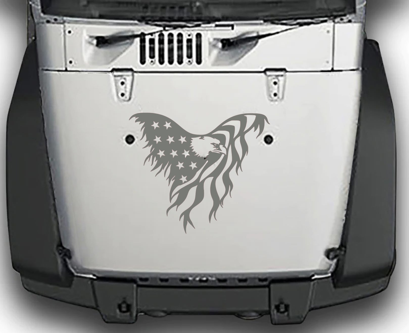 Jeep Wrangler JK Eagle Hood Decal : Vinyl Graphics Kit fits (2007-2018)