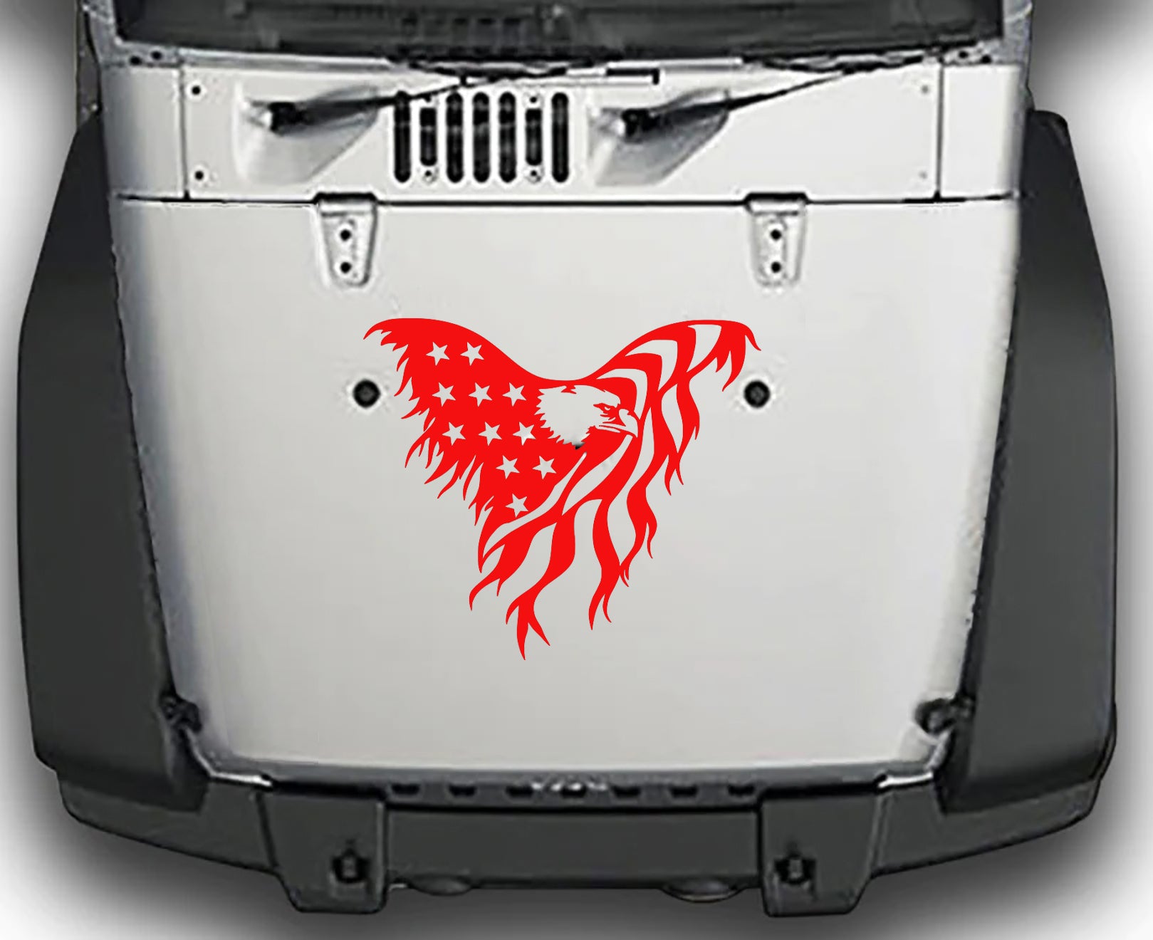 Jeep Wrangler JK Eagle Hood Decal : Vinyl Graphics Kit fits (2007-2018)