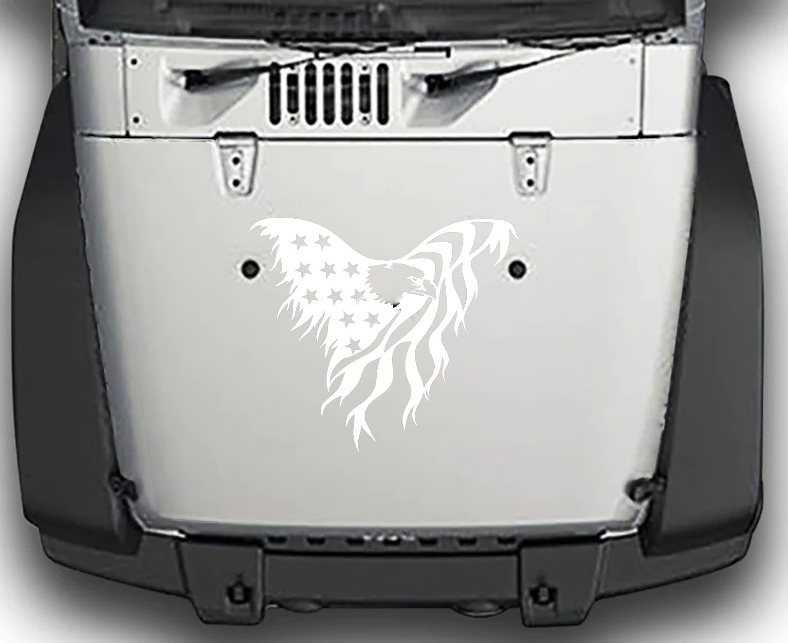 Jeep Wrangler JK Eagle Hood Decal : Vinyl Graphics Kit fits (2007-2018)