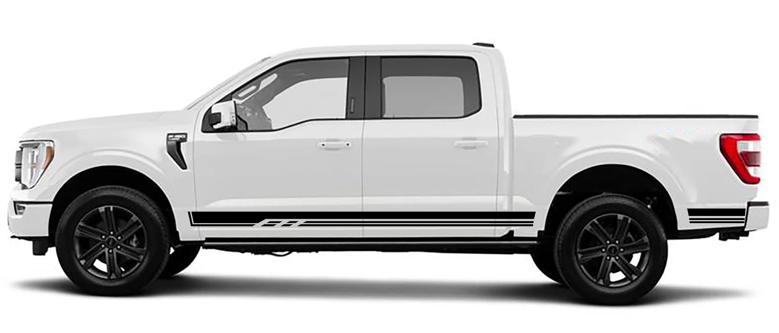 Ford F-150 Rocker Panel Stripes Decals (Pair) : Vinyl Graphics Kit Fits (2021-2023)