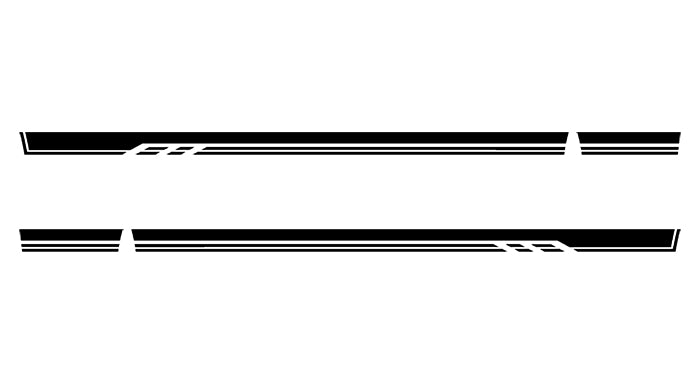 rocker panel stripes decals vinyl graphics for ford f 150 2021 to 2023 models 