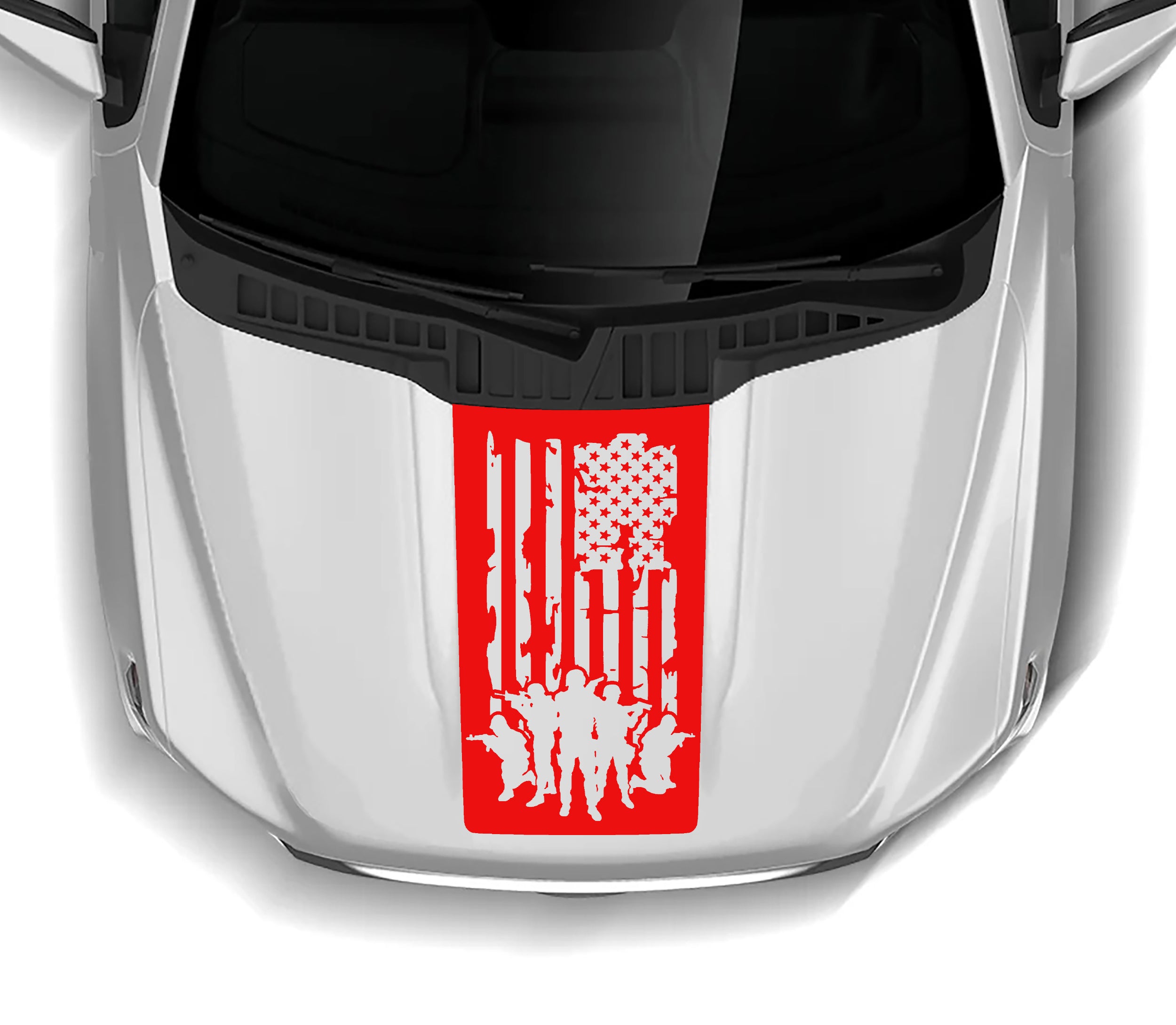 merica defend patriot flag hood decal for ford f 150 2021 to 2023 models red