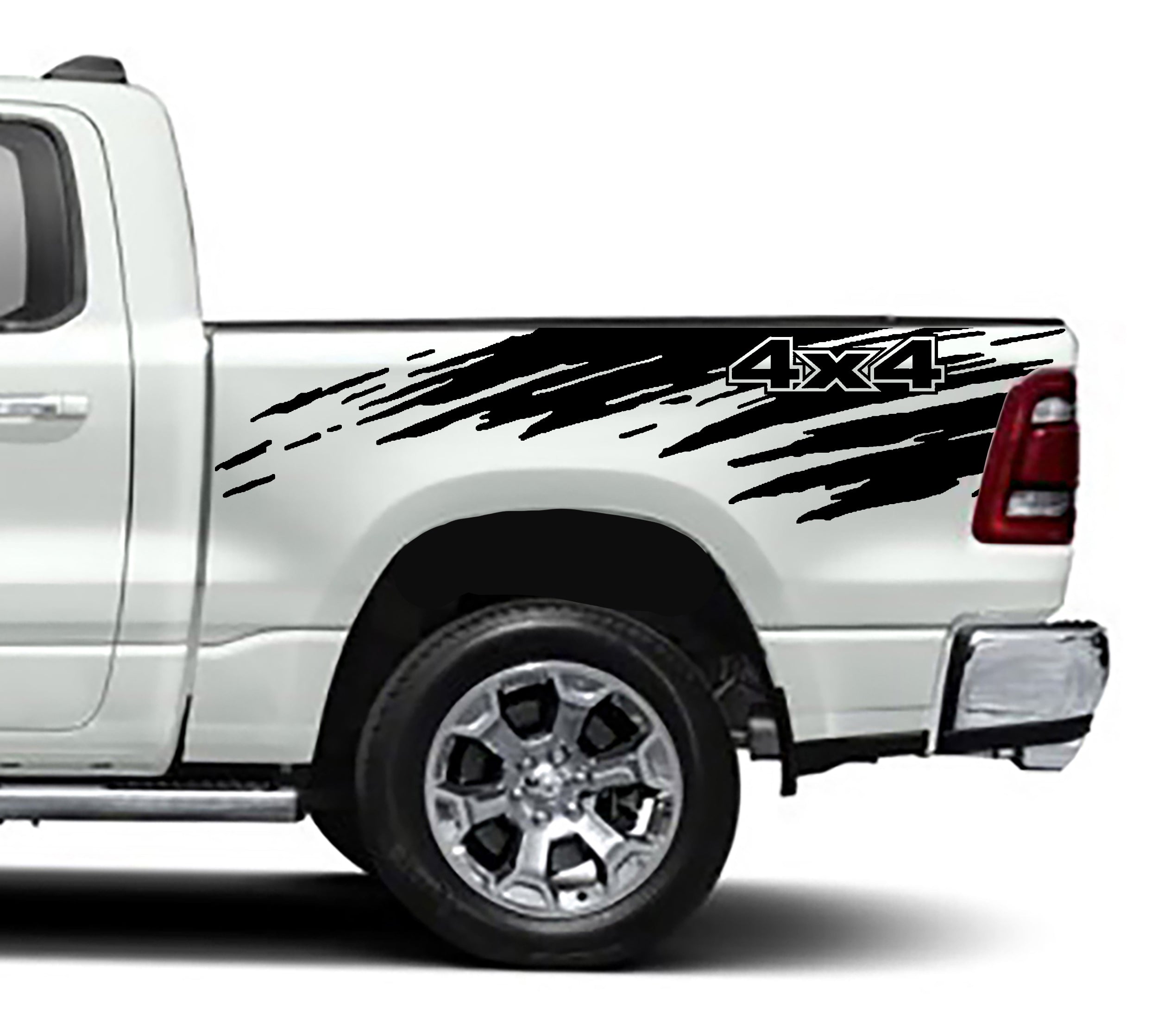 Dodge Ram Mud Slinger 4x4 Bed Decals (Pair) : Vinyl Graphics Kit Fits