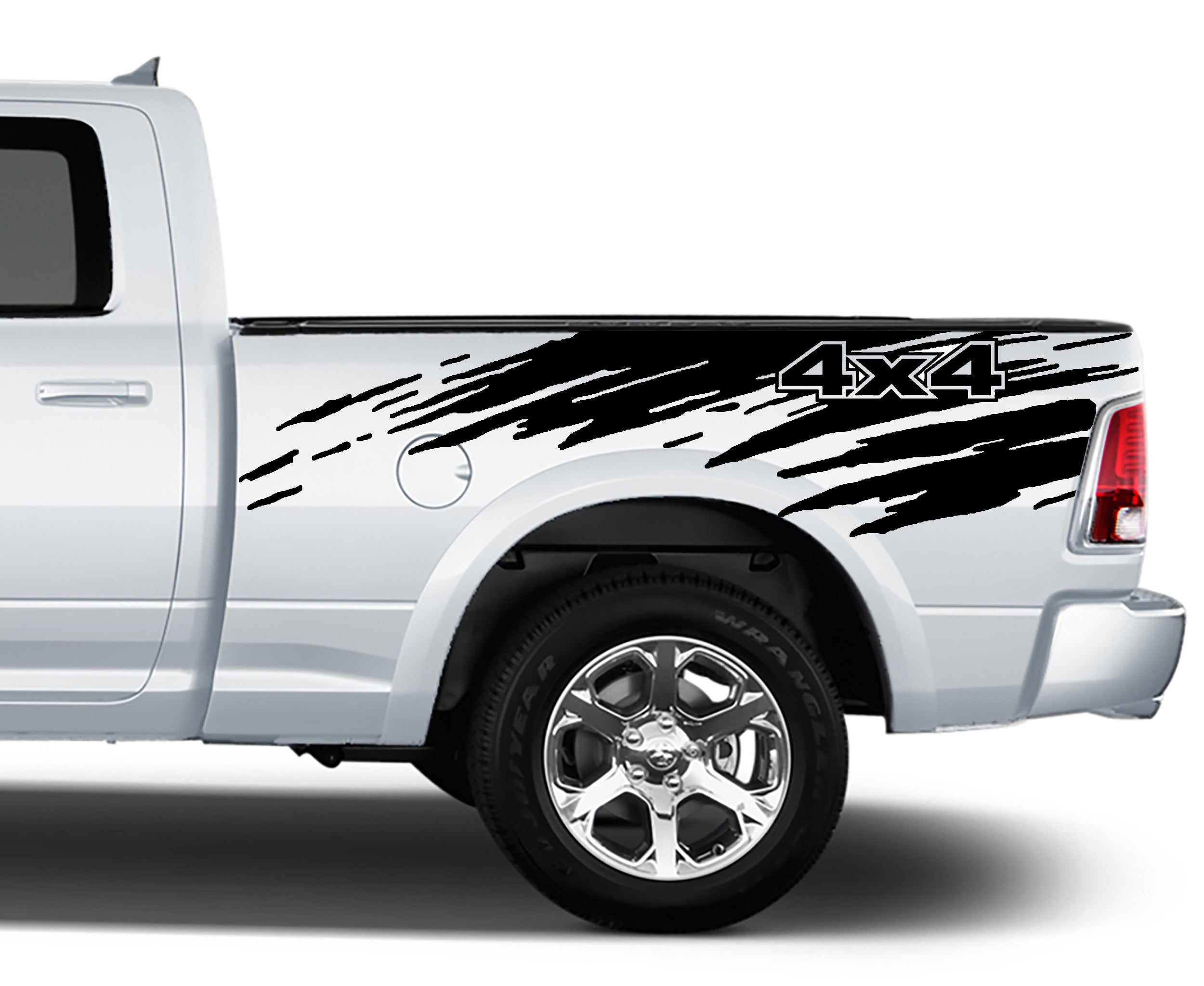 Mud Splash bed graphics for dodge ram 2008 to 2018 models black