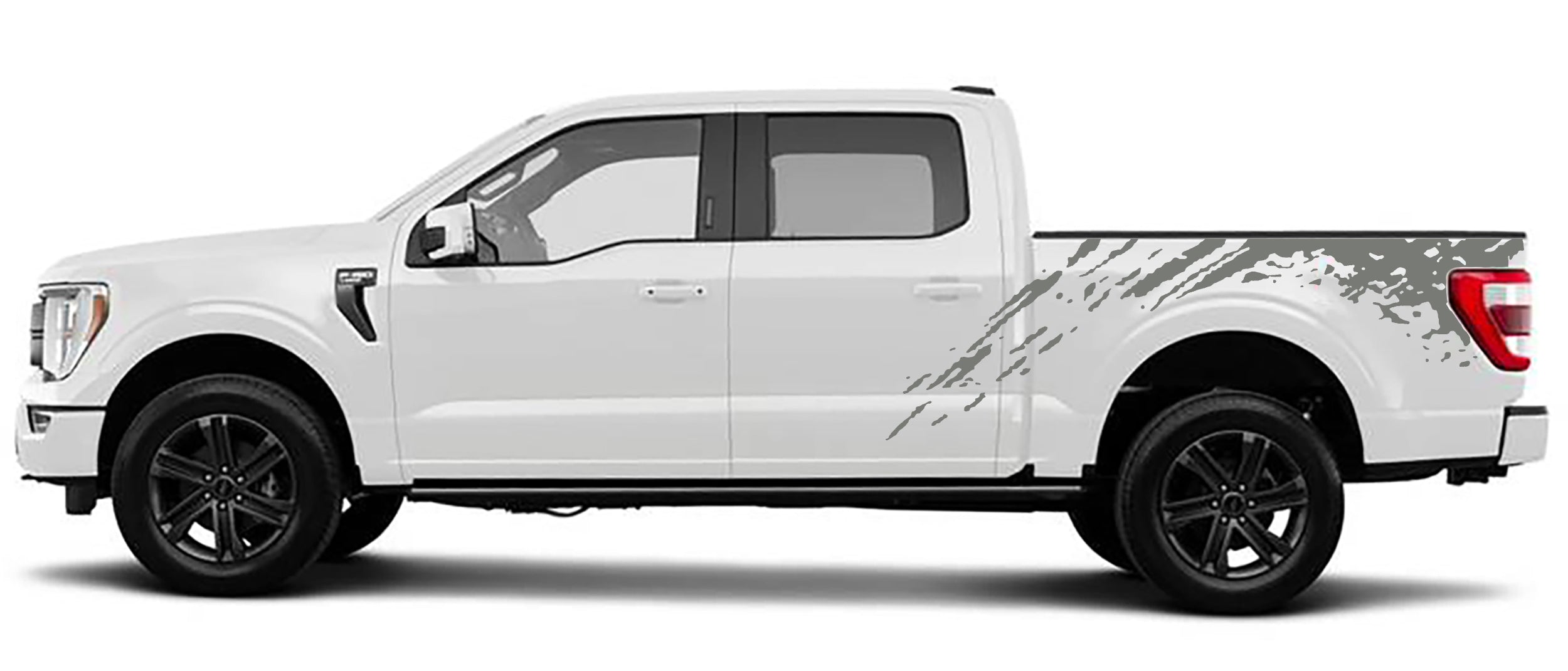 mud splash bed graphics for ford f 150 2021 to 2023 models gray