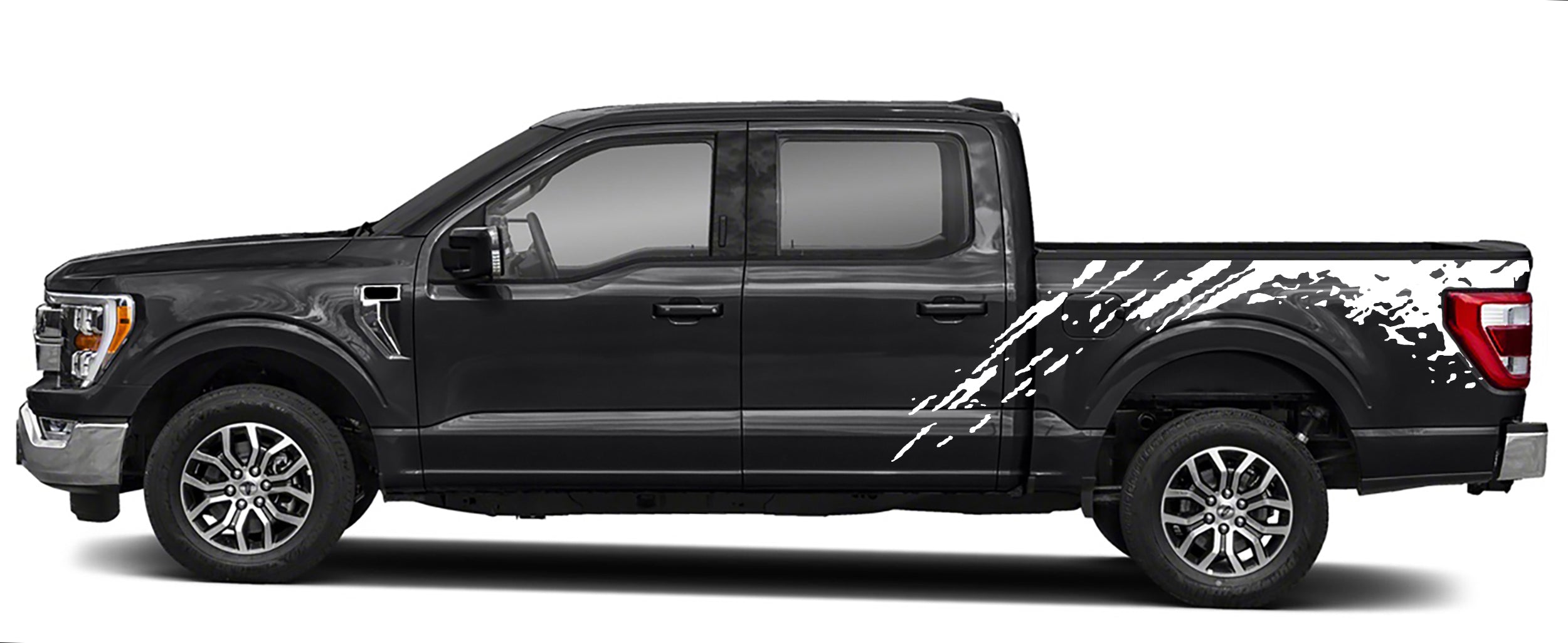 mud splash bed graphics for ford f 150 2021 to 2023 models white